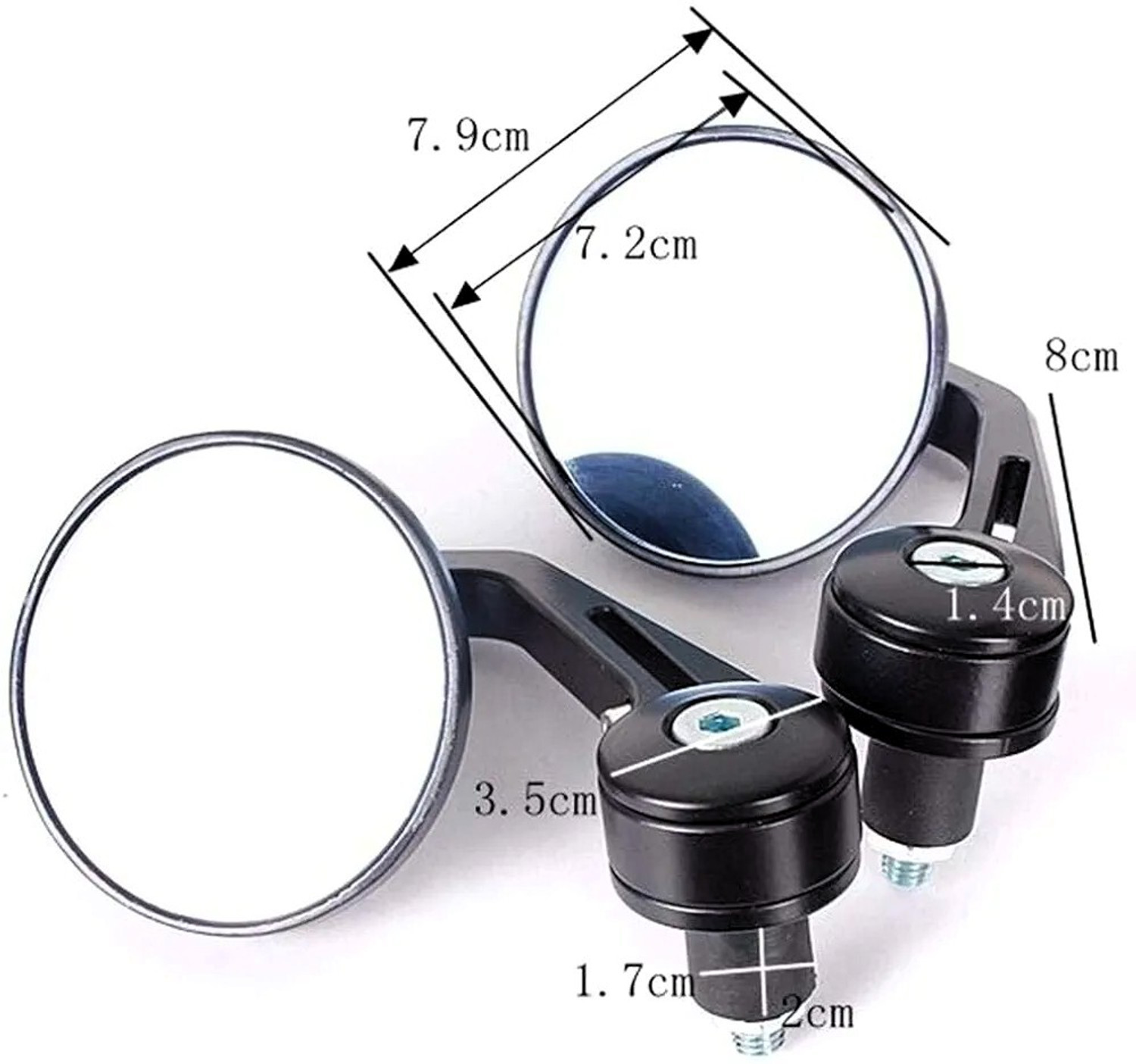 Image of JMA TRADING Manual Rear View Mirror For Bajaj Platina 100 DTS-i