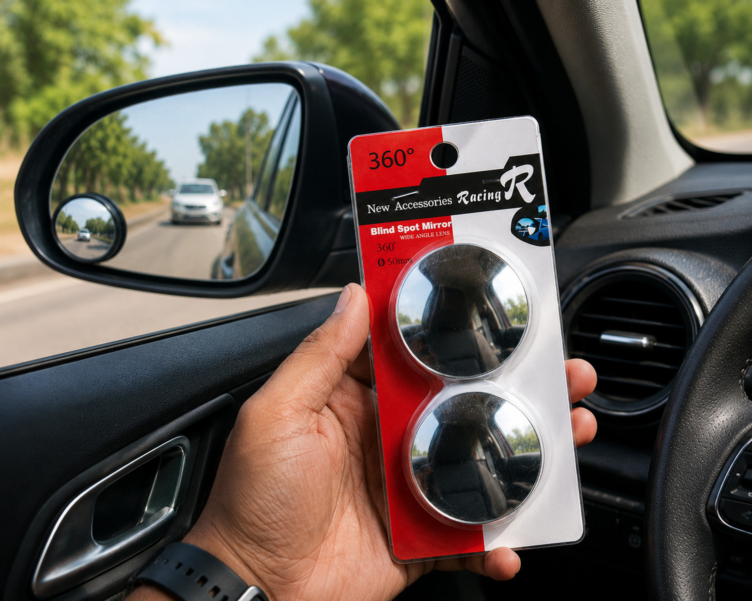 Image of Classic Exports Manual Blind Spot Mirror For Universal For Car, Universal For Bike 4 Series