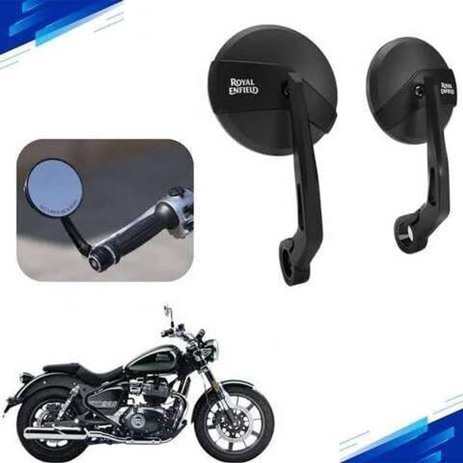 Vtrust Manual Rear View Mirror For Royal Enfield - Image 2