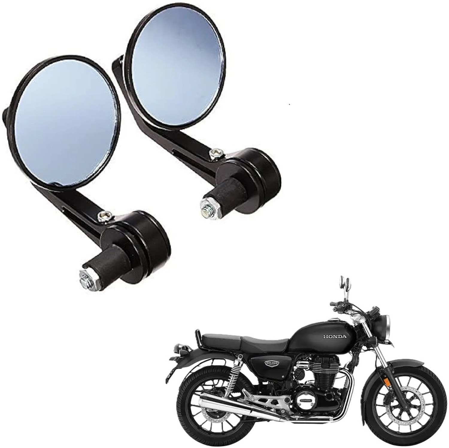 Image of JMA TRADING Manual Rear View Mirror For Honda Universal For Bike