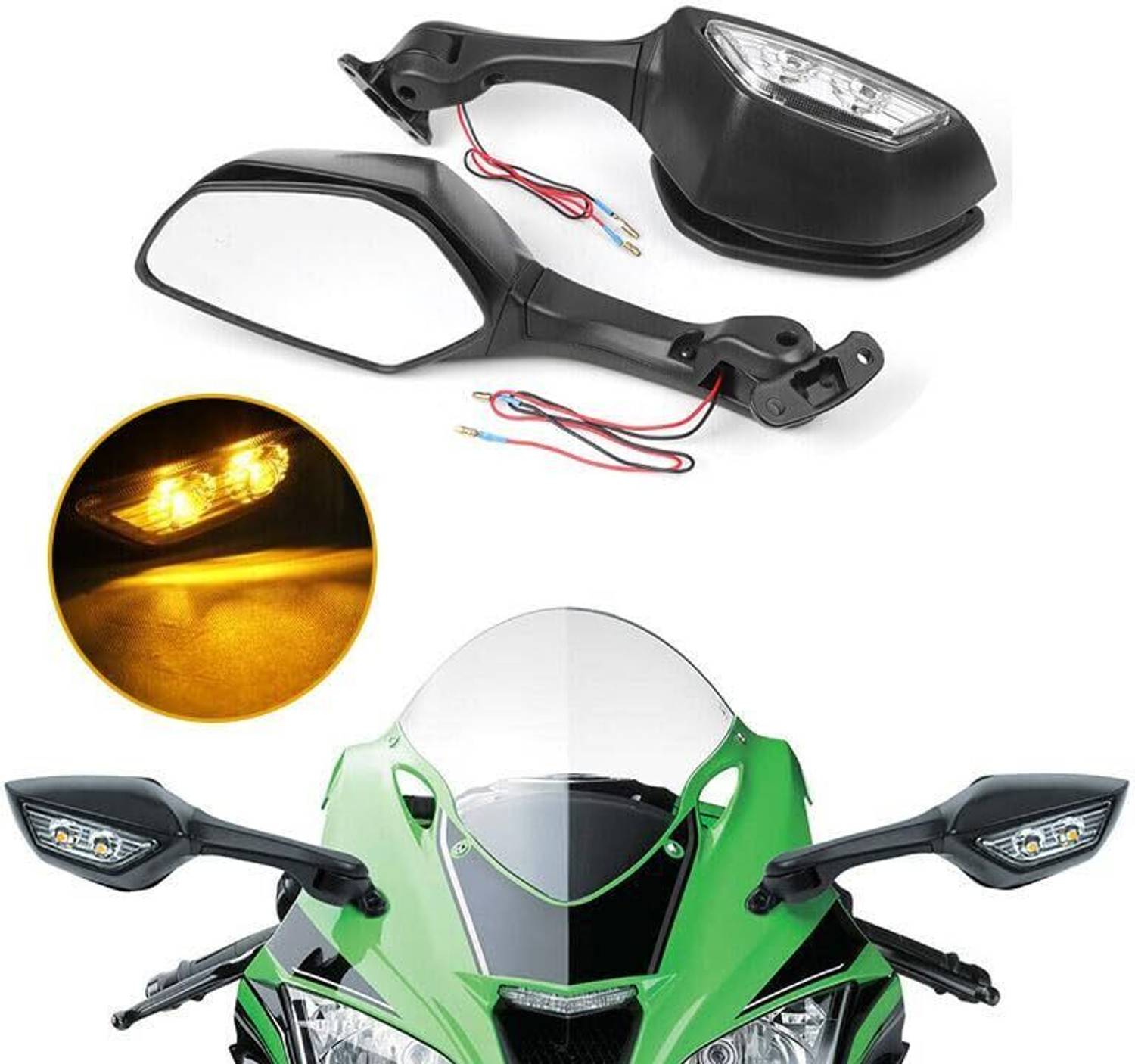 RACER'S Manual Rear View Mirror for Yamaha, KTM, TVS, Suzuki, Honda, - Image 1