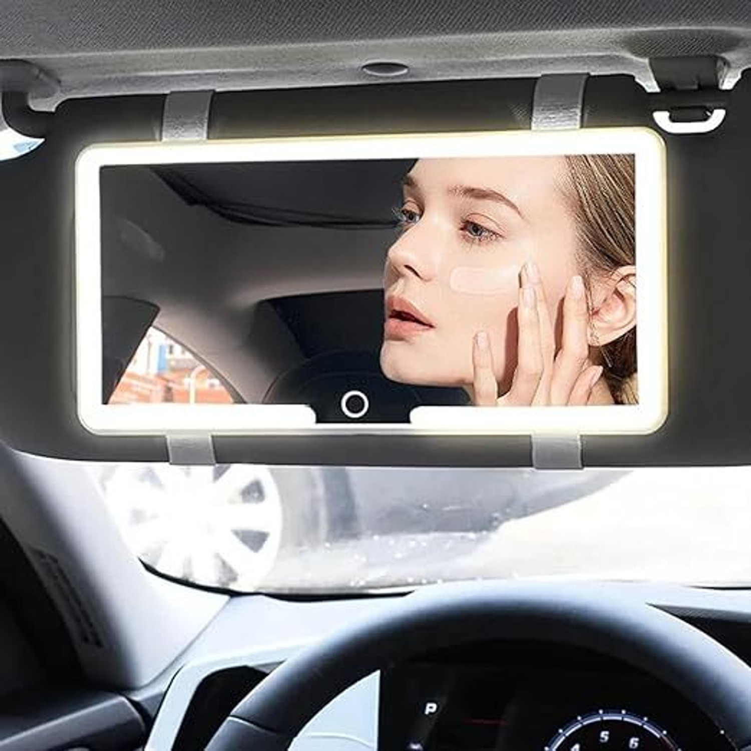 Image of VoraPrime Manual Vanity Mirror For Universal For Car Universal For Car
