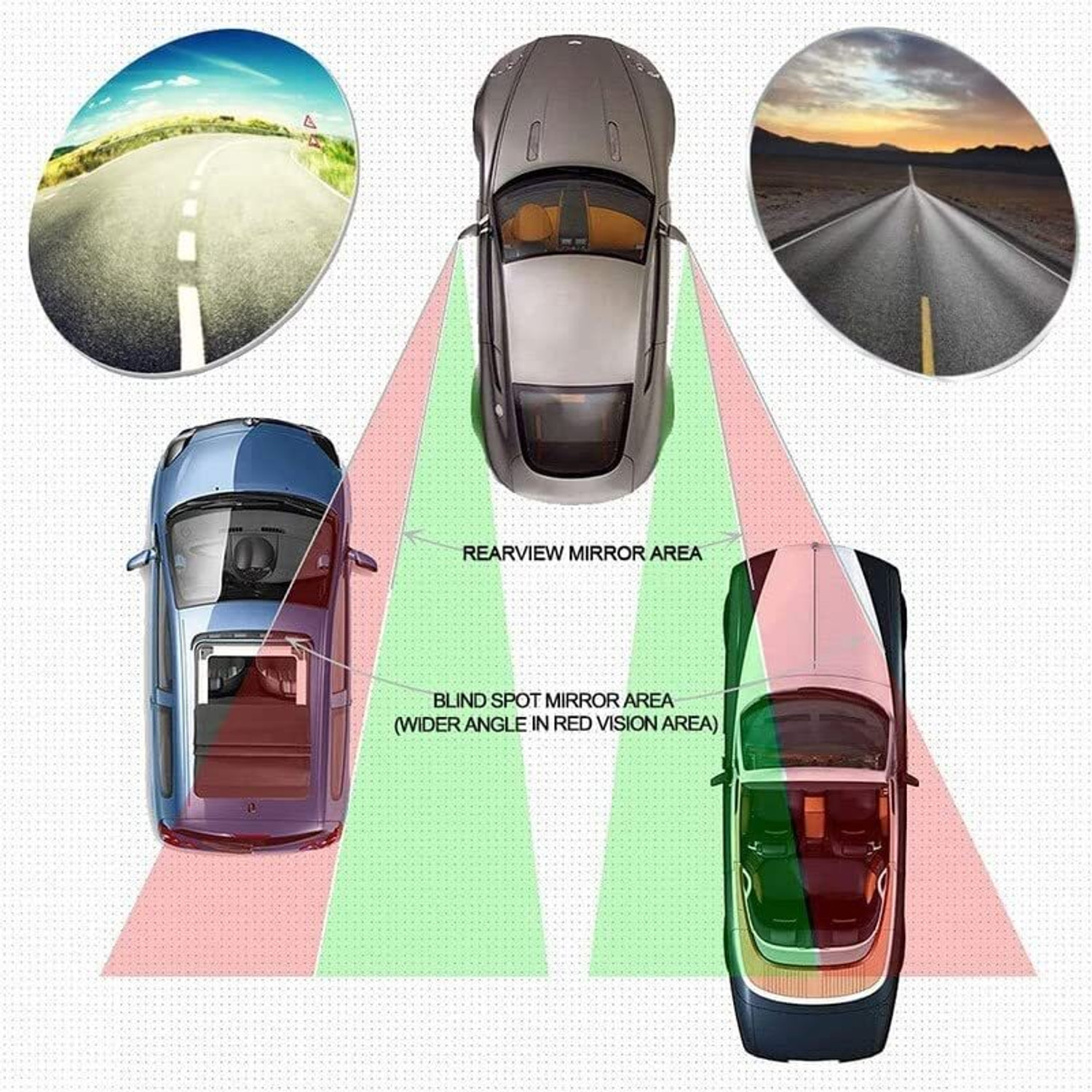 Image of YOURKARTS.COM Manual Blind Spot Mirror For Universal For Car Universal For Car