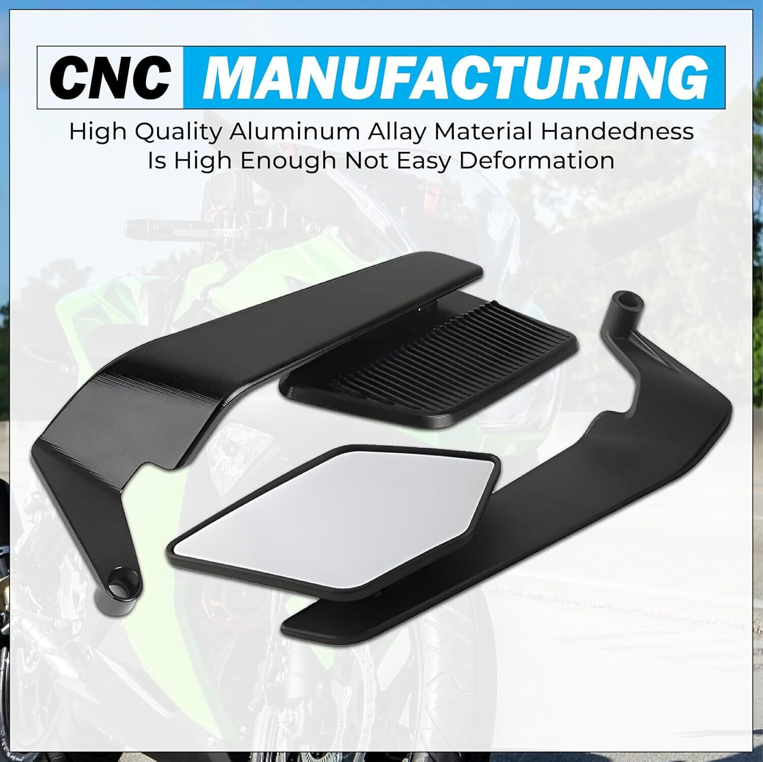 Image of OBEROI'S TRADERS Manual Rear View Mirror For TVS Appache RTR 160, Appache RTR 180