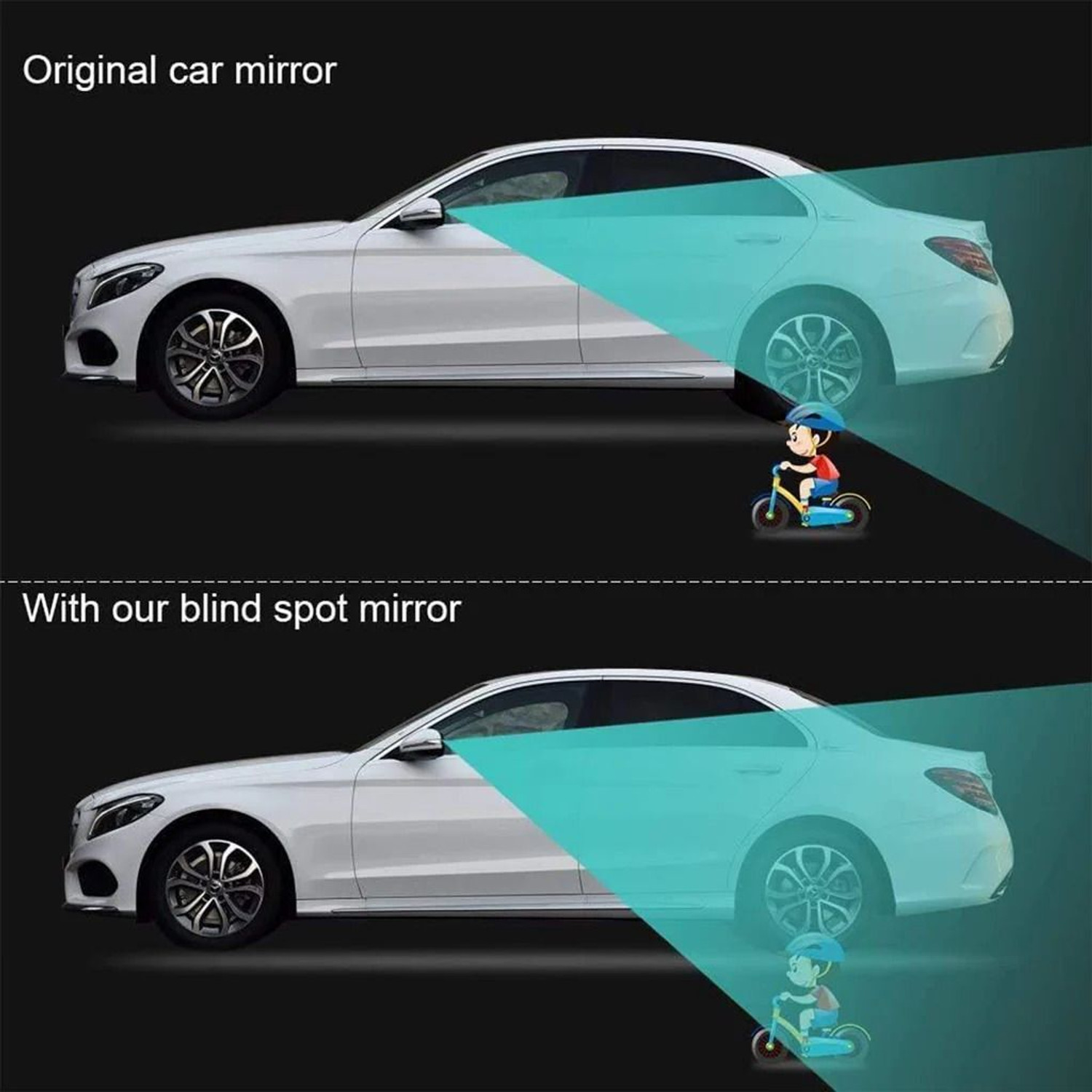 Image of Classic Exports Manual Blind Spot Mirror For Universal For Car, Universal For Bike 4 Series