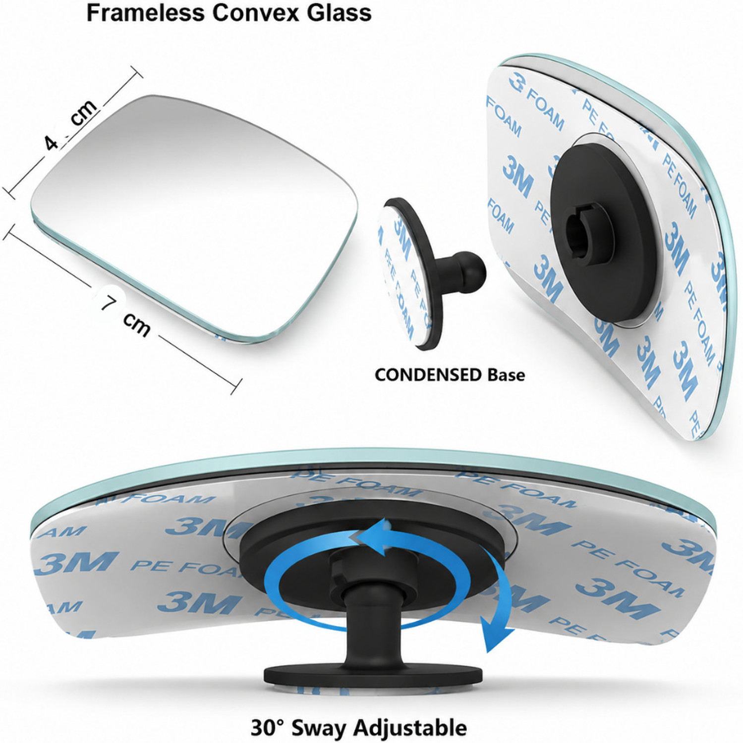 Image of hstory Manual Blind Spot Mirror For Universal For Car Universal For Car