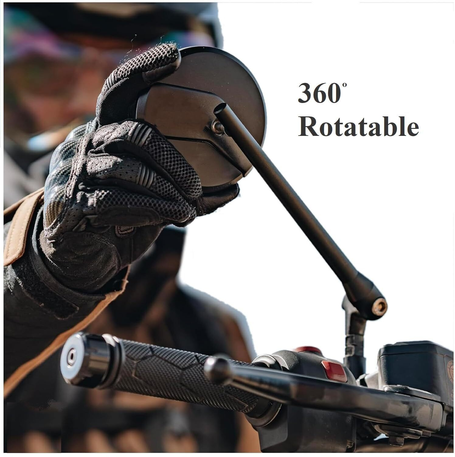 Image of nirwana Manual Rear View Mirror, Passenger Side, Driver Side For Royal Enfield, Universal For Bike CD Deluxe, Activa, Dream Yuga, Classic 500, Universal For Bike