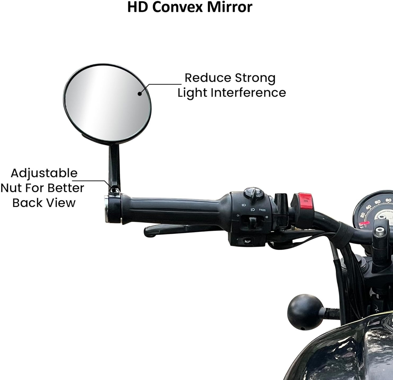 Image of SGTB Manual Rear View Mirror For Royal Enfield Universal For Bike