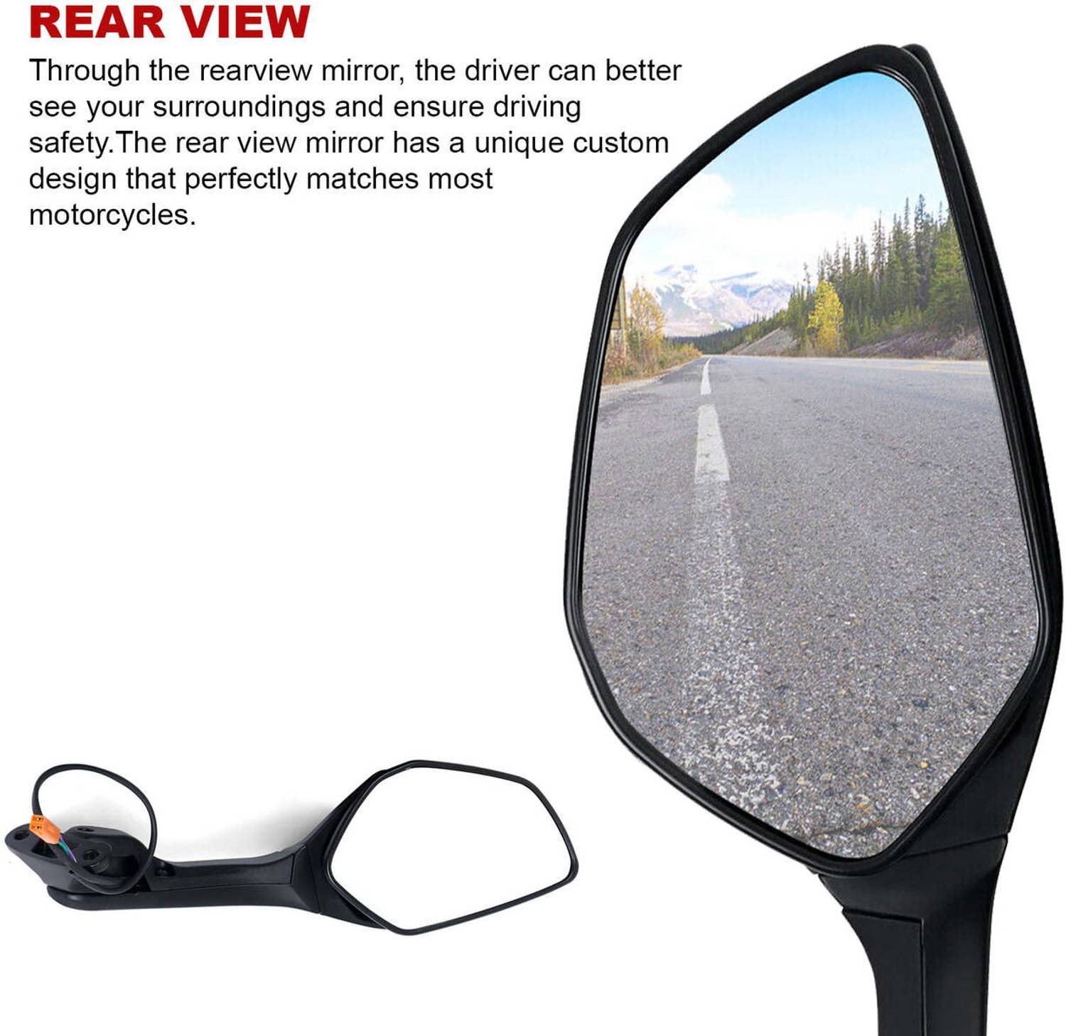 bsddp Manual Rear View Mirror For Yamaha Bike - Image 2