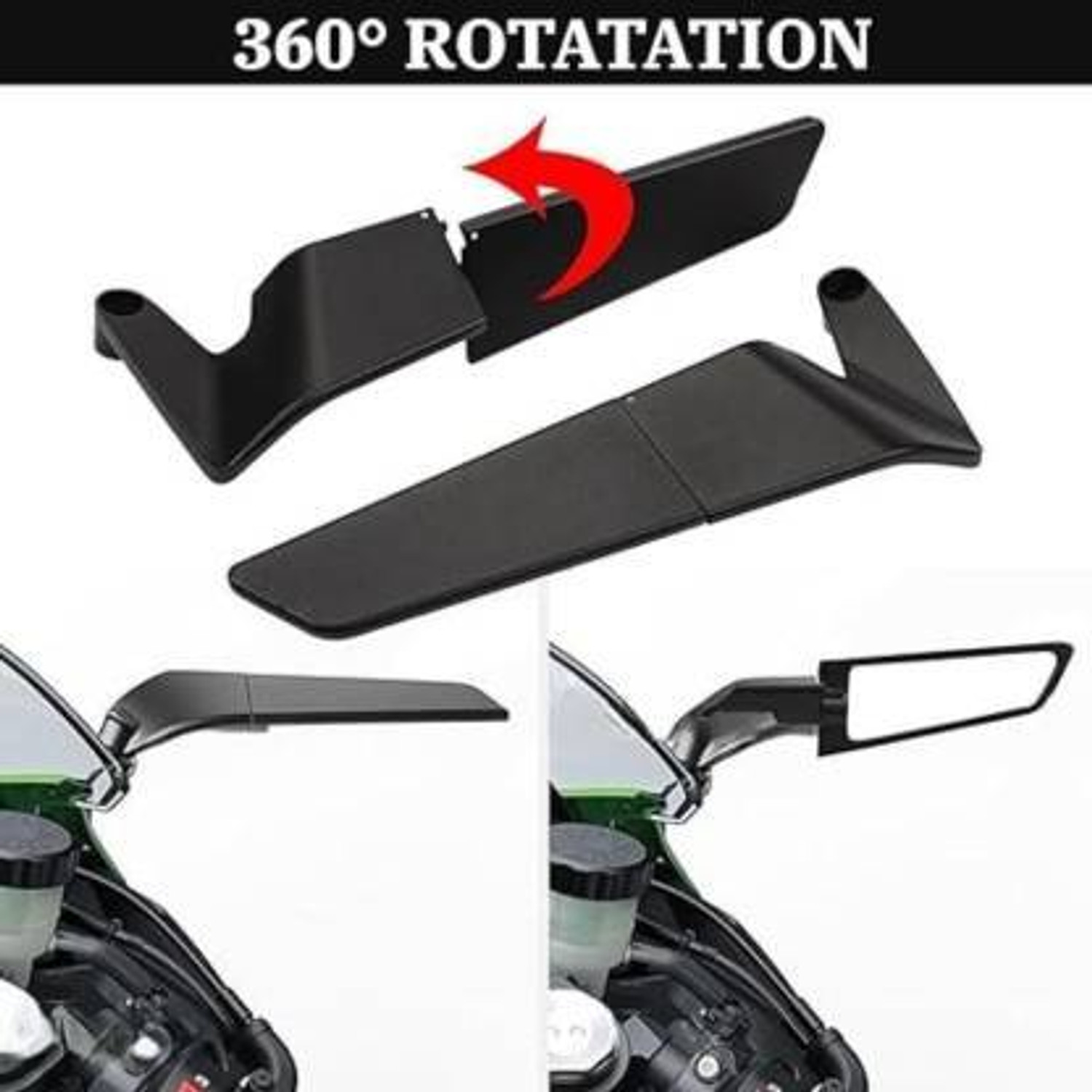 Image of Durior Manual Rear View Mirror For TVS Appache RTR 160, Appache RTR 180