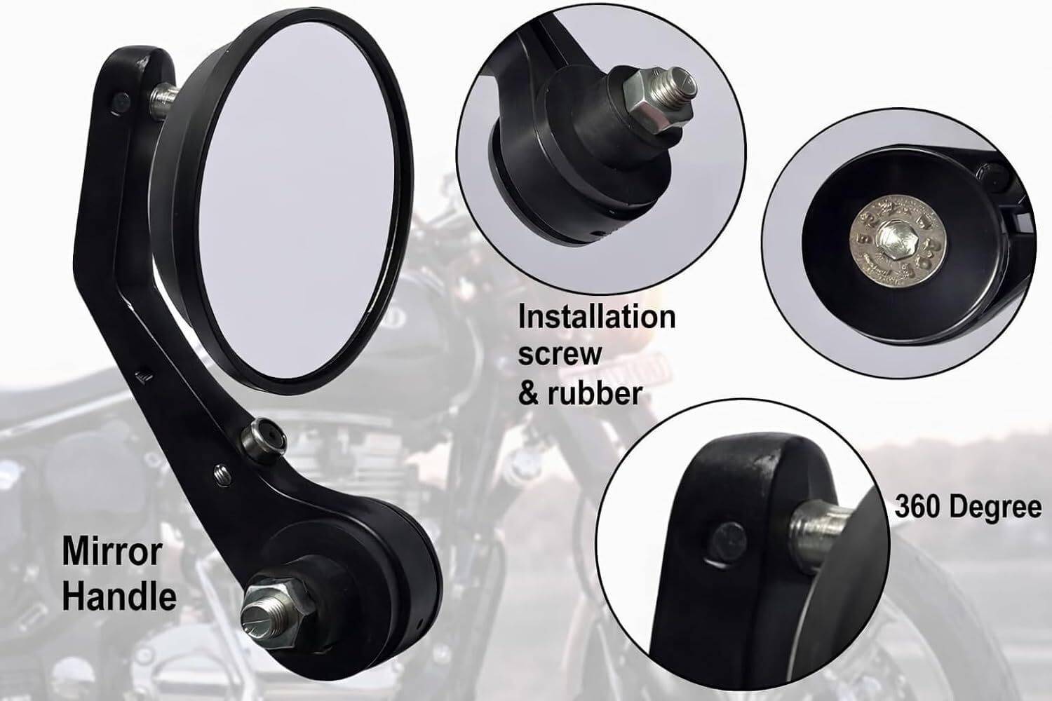 NAKODA Manual Rear View Mirror for Royal Enfield - Image 3