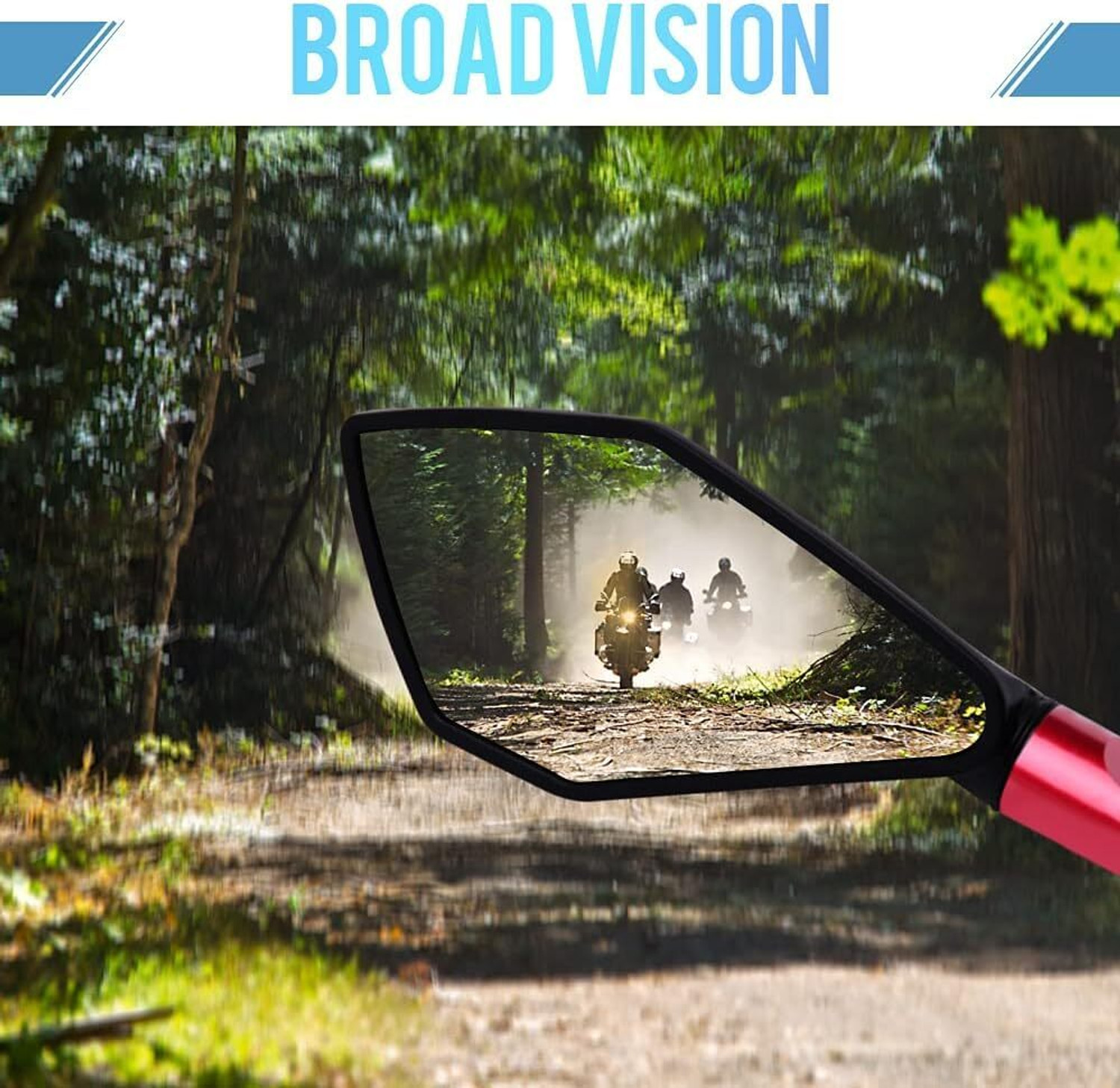 Image of Vagary Manual Rear View Mirror For Universal For Bike Appache RTR 160, Appache RTR 180