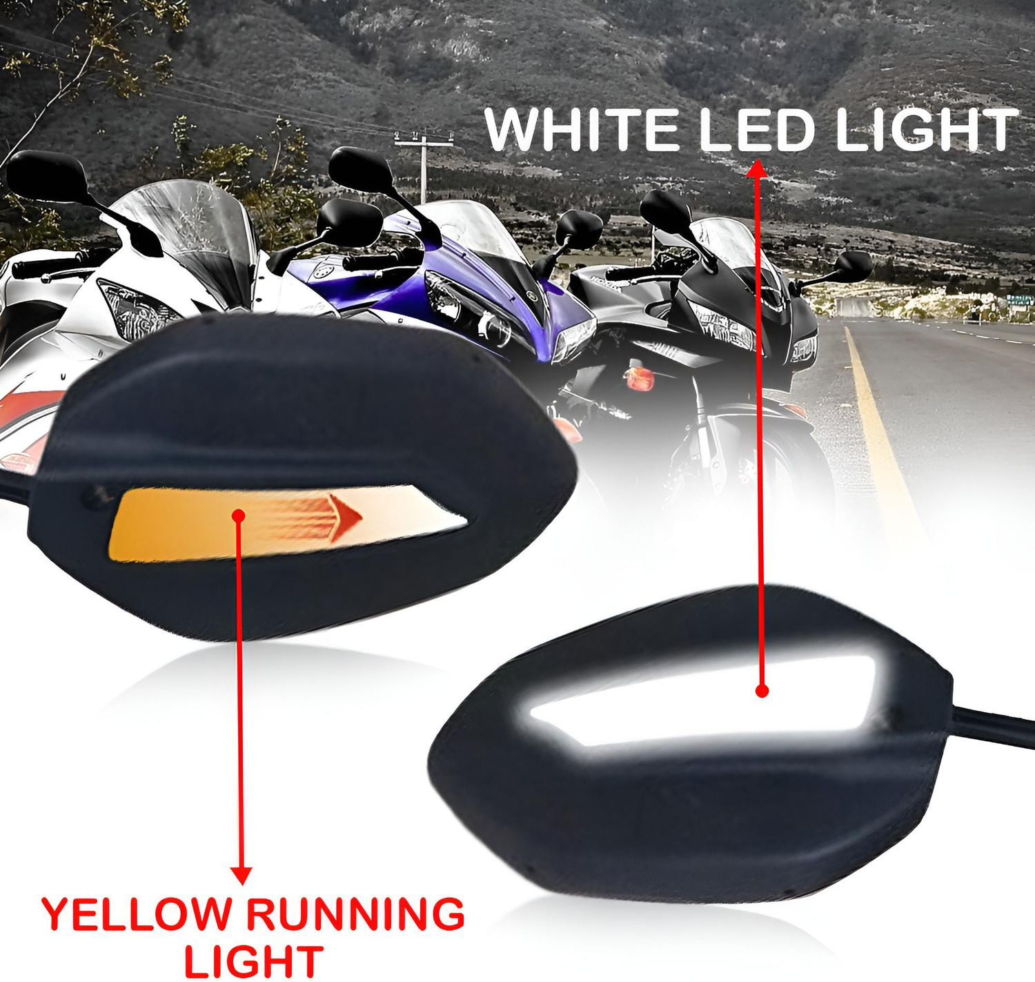 Image of ASRYD Manual Rear View Mirror For Universal For Bike Universal For Bike