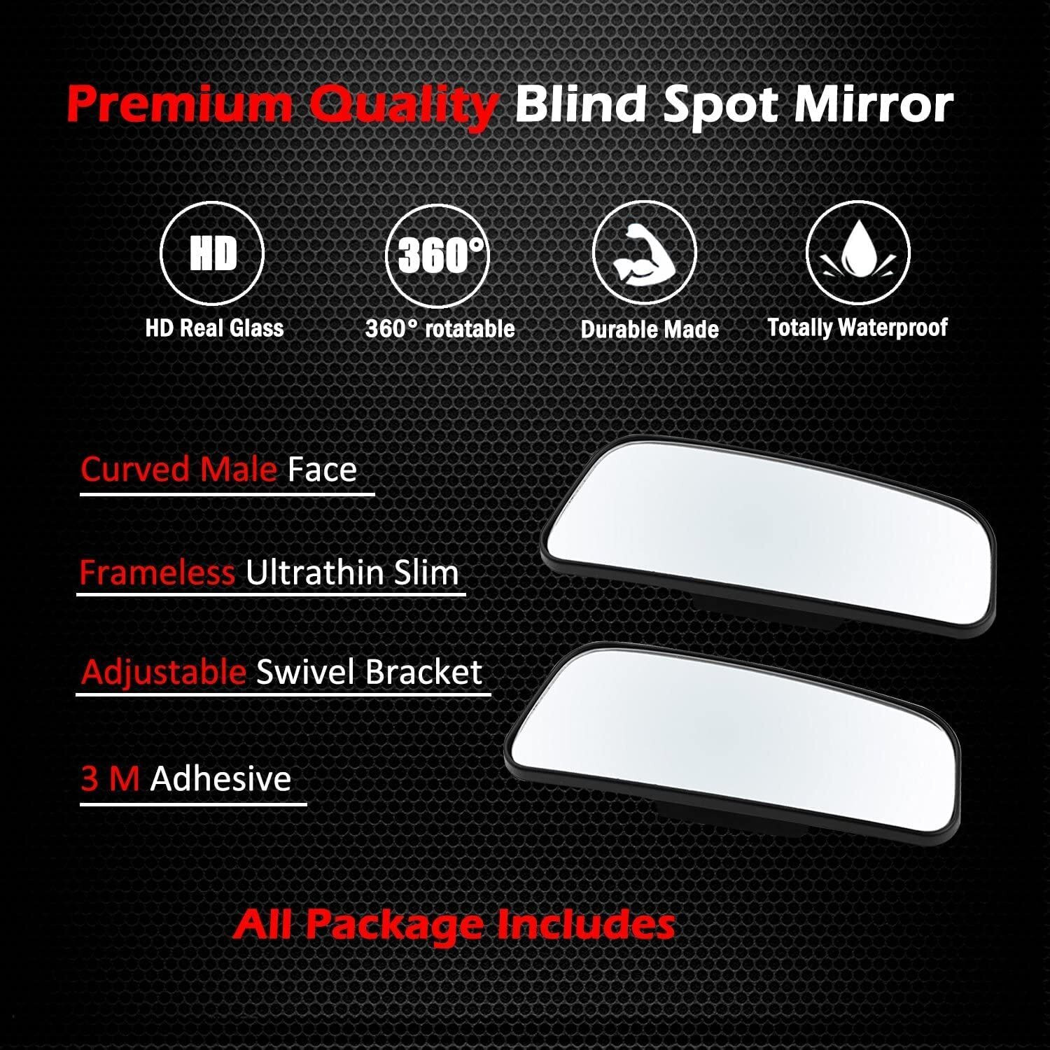 Image of YOURKARTS.COM Manual Blind Spot Mirror For Universal For Car Universal For Car