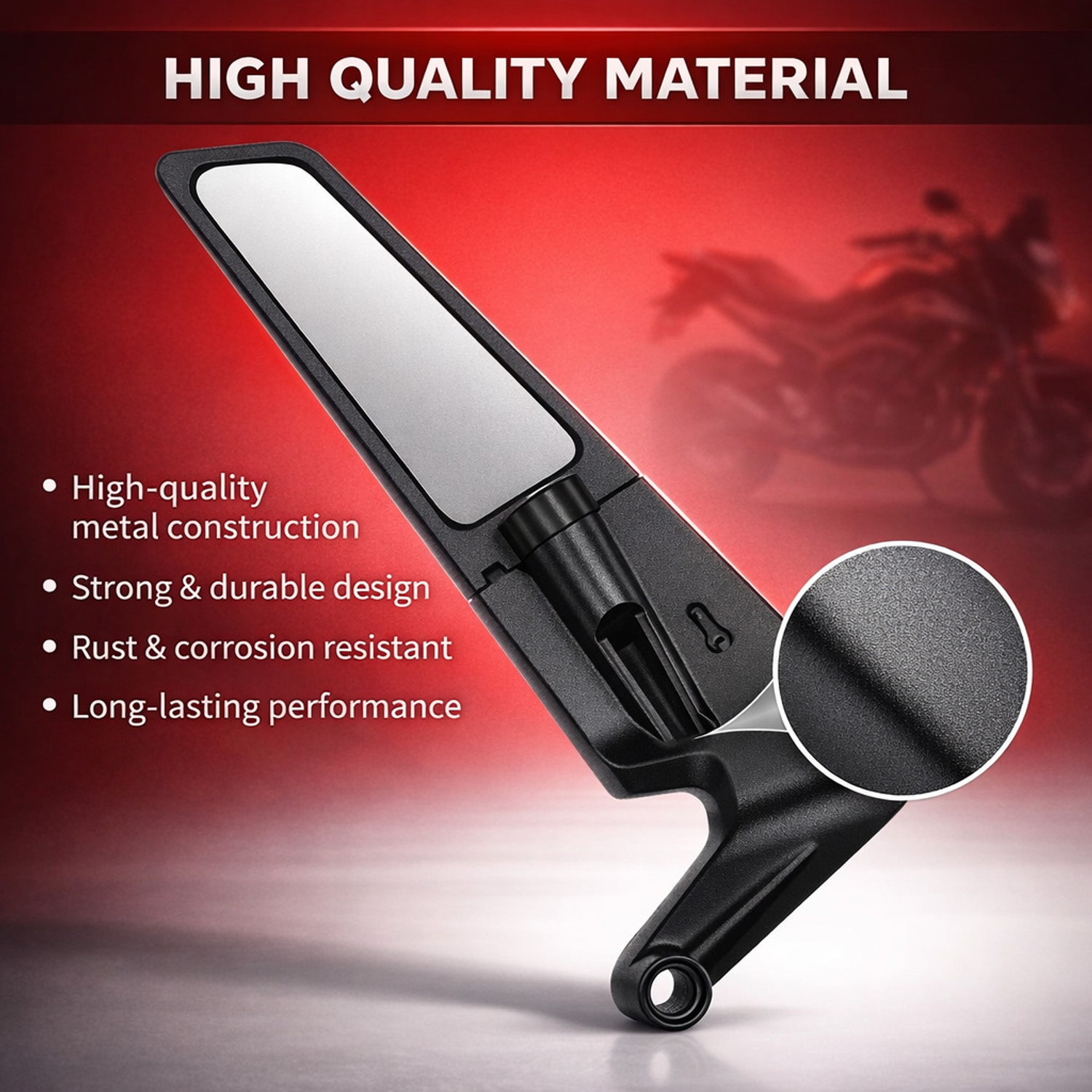 Image of FATHER AUTO Manual Dual Mirror For Bajaj, Hero, Honda, KTM, Royal Enfield, Suzuki Universal For Bike