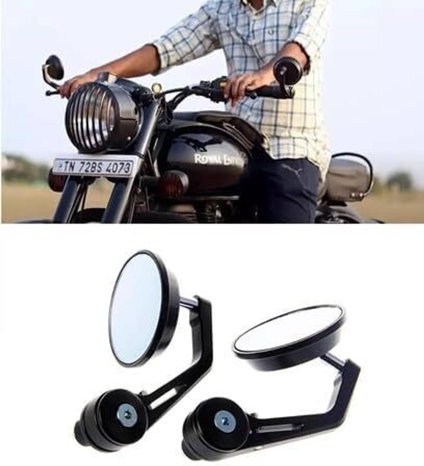 NAKODA Manual Rear View Mirror for Royal Enfield - Image 5