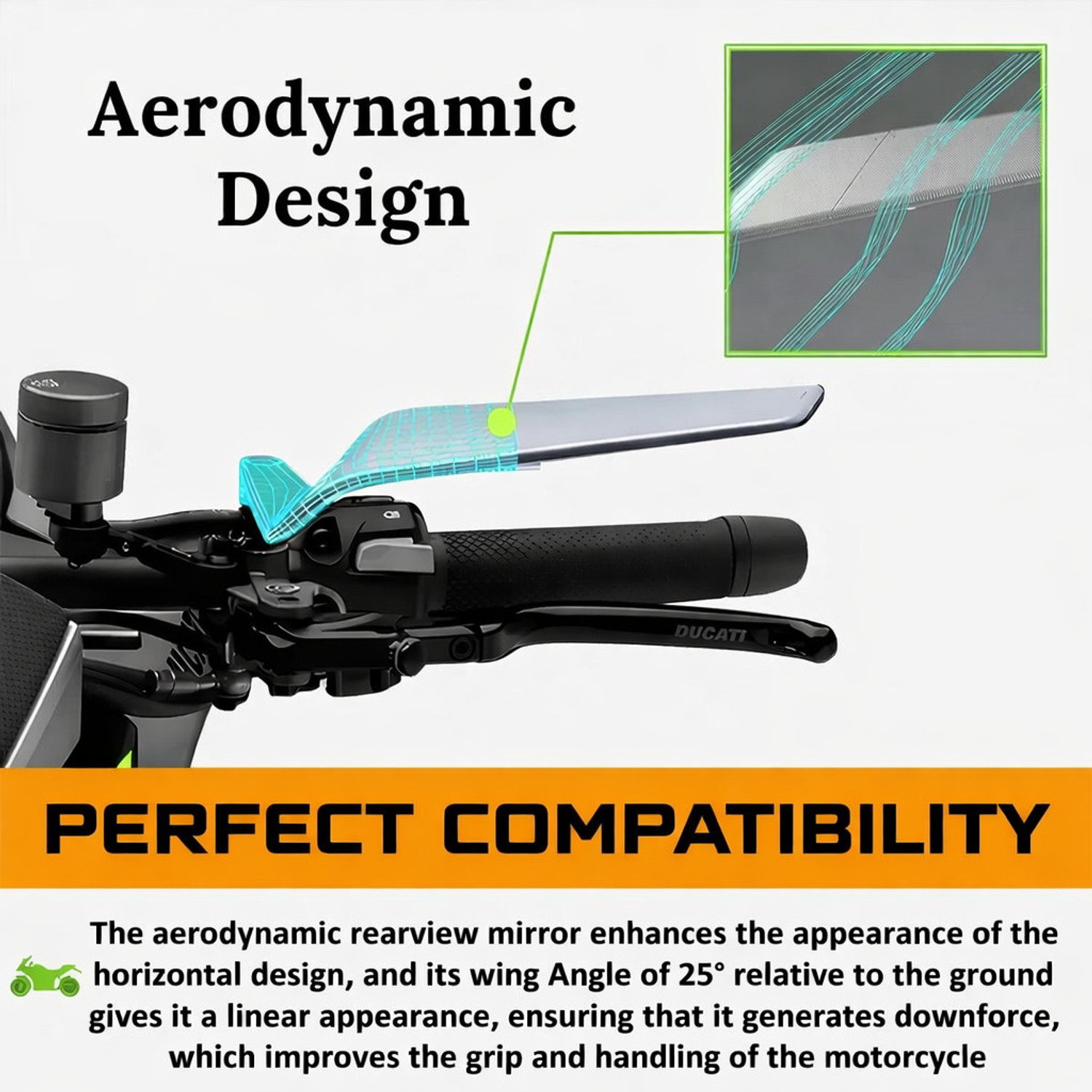 Image of FATHER AUTO Manual Dual Mirror For Bajaj, Hero, Honda, KTM, Royal Enfield, Suzuki Universal For Bike