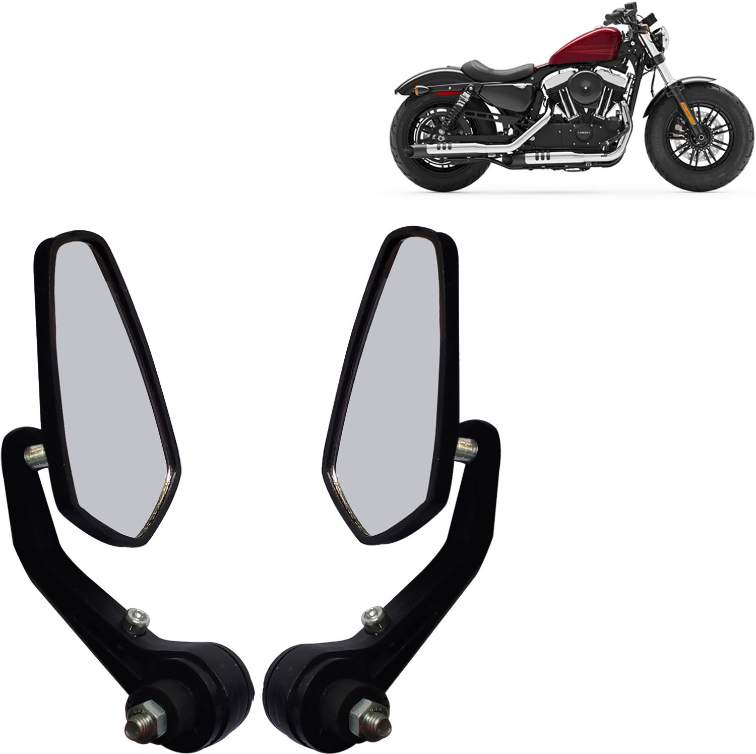 Image of Pious Manual Rear View Mirror For Universal For Bike Universal For Bike