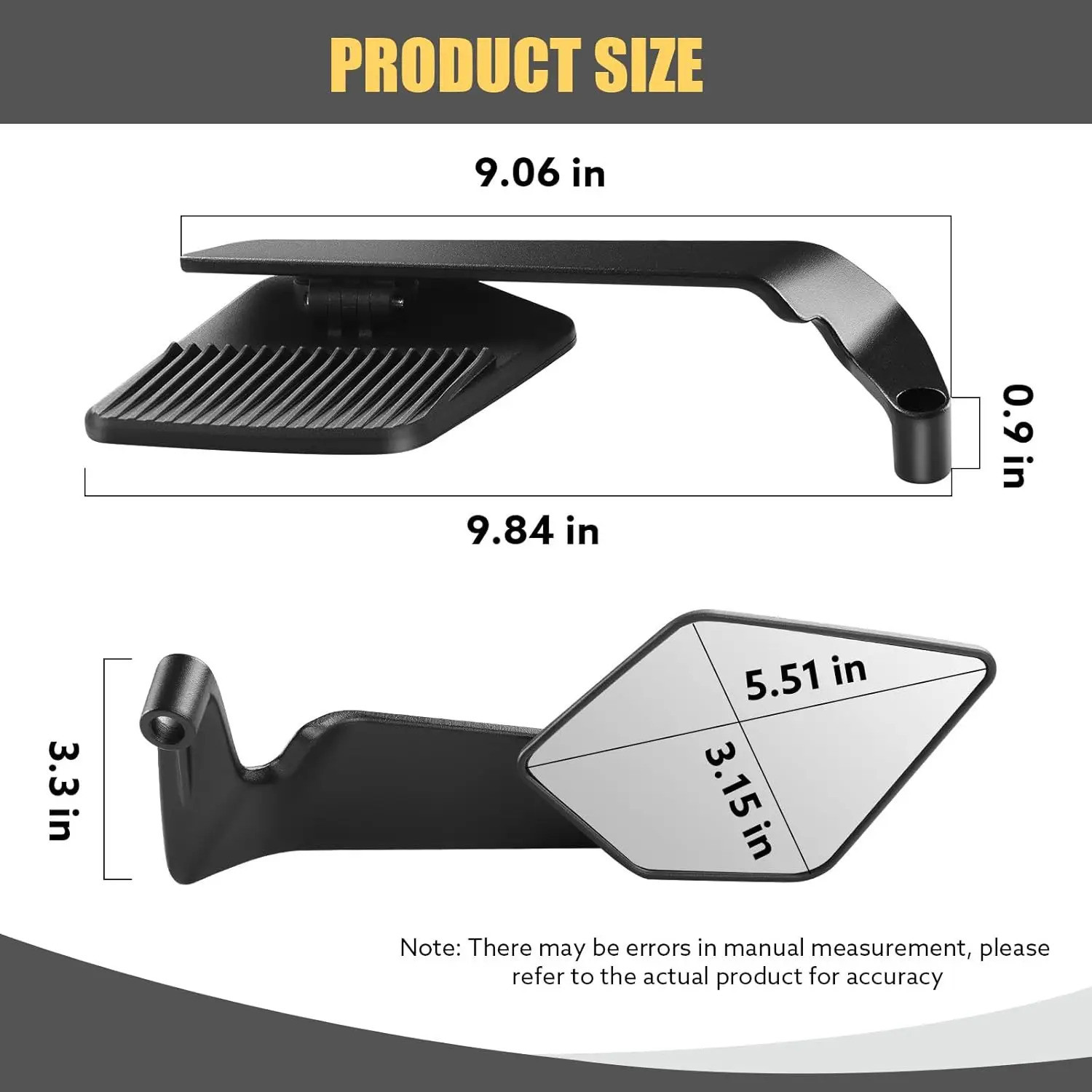 Image of Huims Manual Rear View Mirror For Universal For Bike Universal For Bike