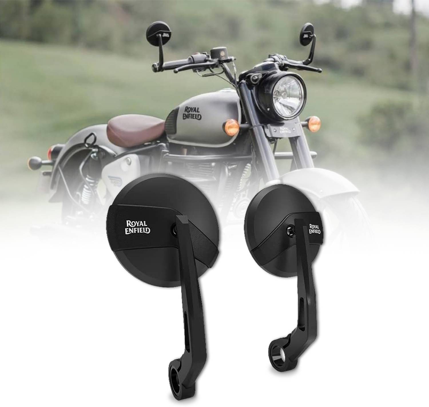 MIKANIX Manual Rear View Mirror for Royal Enfield