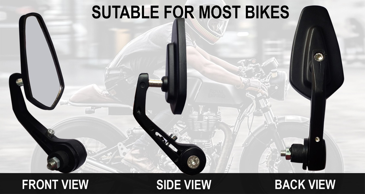 Image of Pious Manual Rear View Mirror For Universal For Bike Universal For Bike