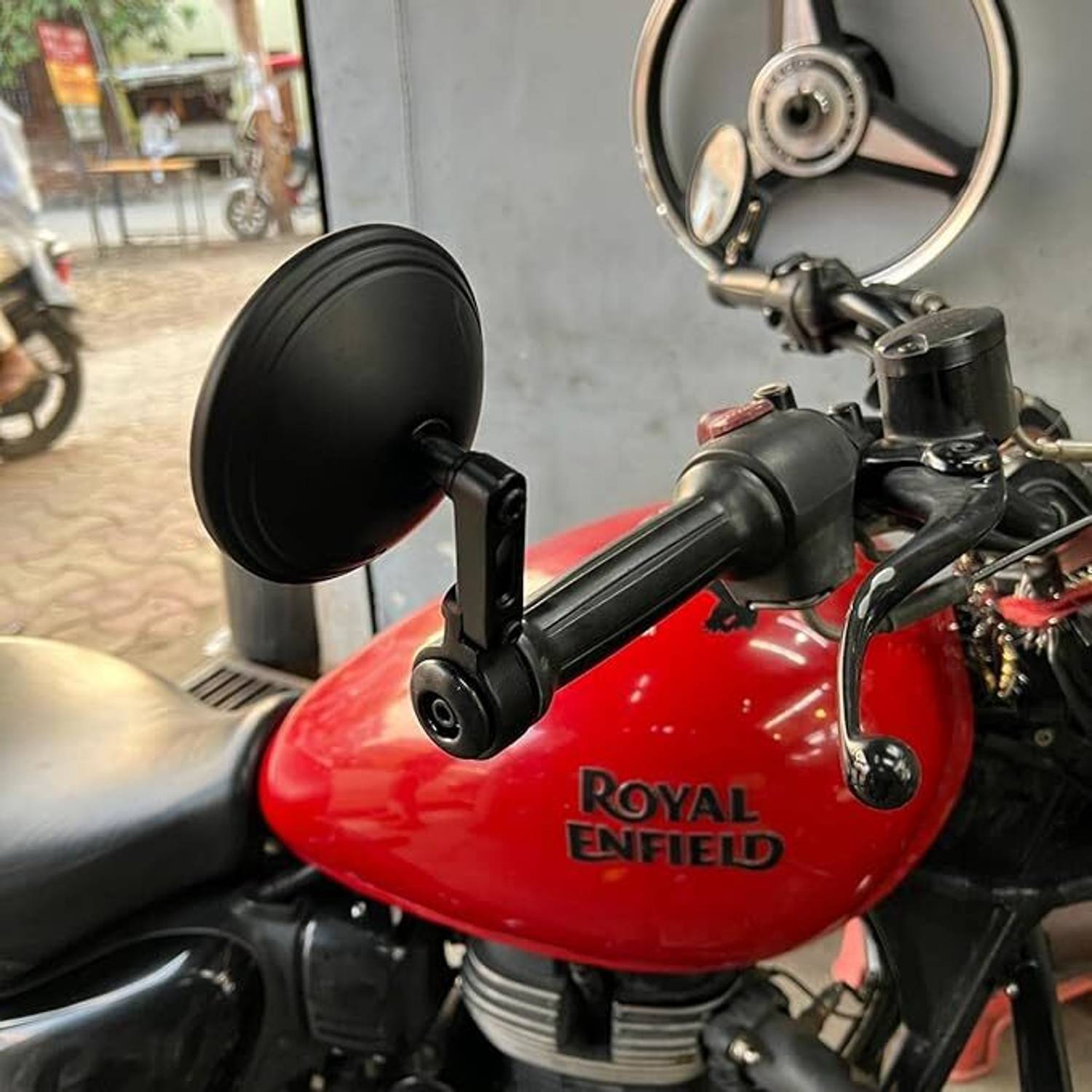 Golden Fox Manual Rear View Mirror for Royal Enfield Bike - Image 2