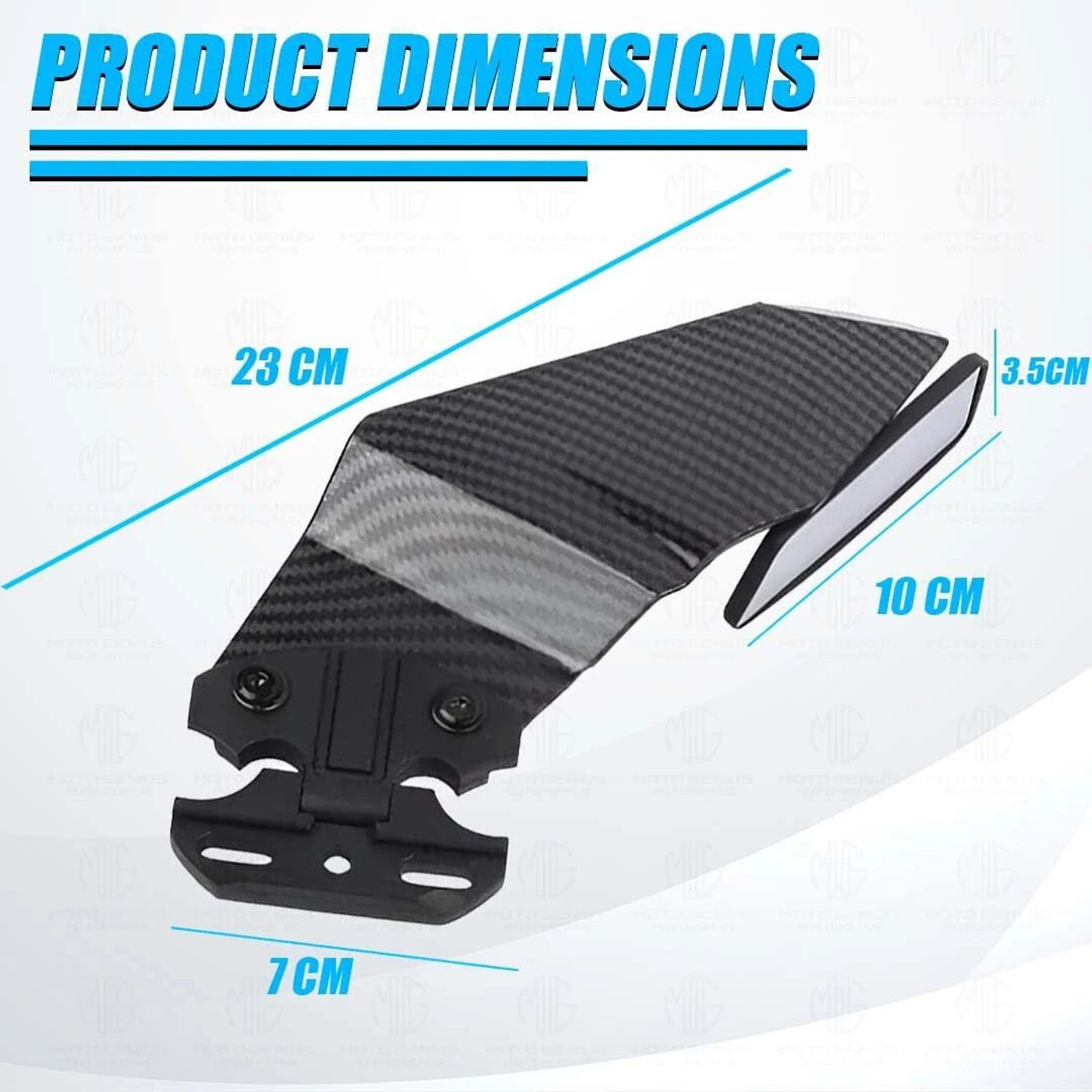 Image of Moto Genius Manual Rear View Mirror For Universal For Bike Universal For Bike