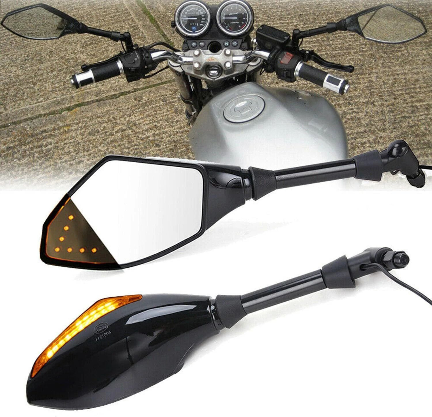 Image of ASRYD Manual Rear View Mirror For KTM, Honda, Yamaha, BMW, Suzuki, Bajaj Universal For Bike