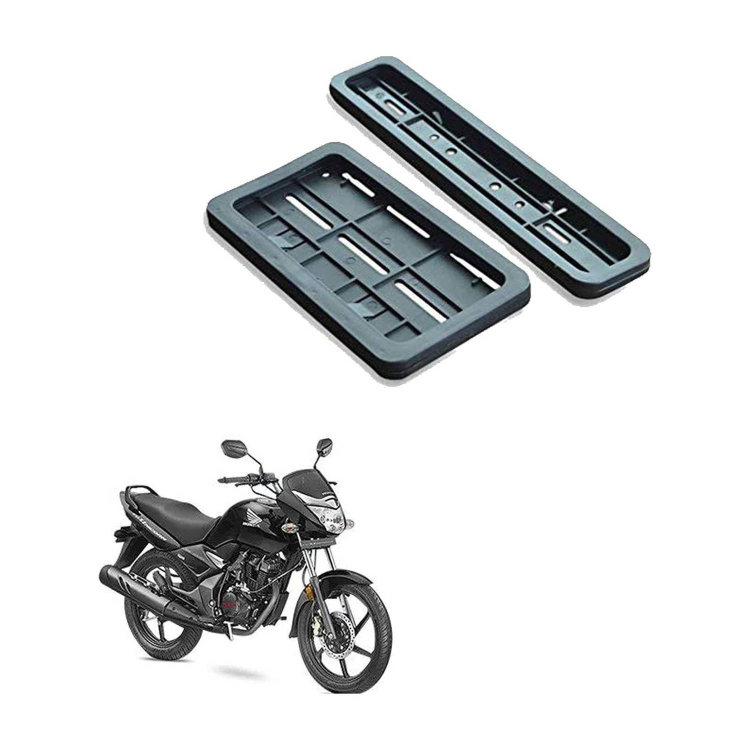 autoformonix Bike Number Plate Frame(Standard Size for All Bikes) - Set of Two for Honda CB Unicorn 150 Bike Number Plate