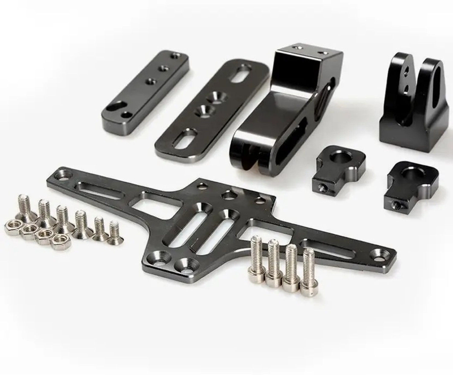 Image of ENEMYT CNC Adjustable LED Tail Tidy with Number Plate Holder with LED for Yamaha R15 V3 Bike Number Plate