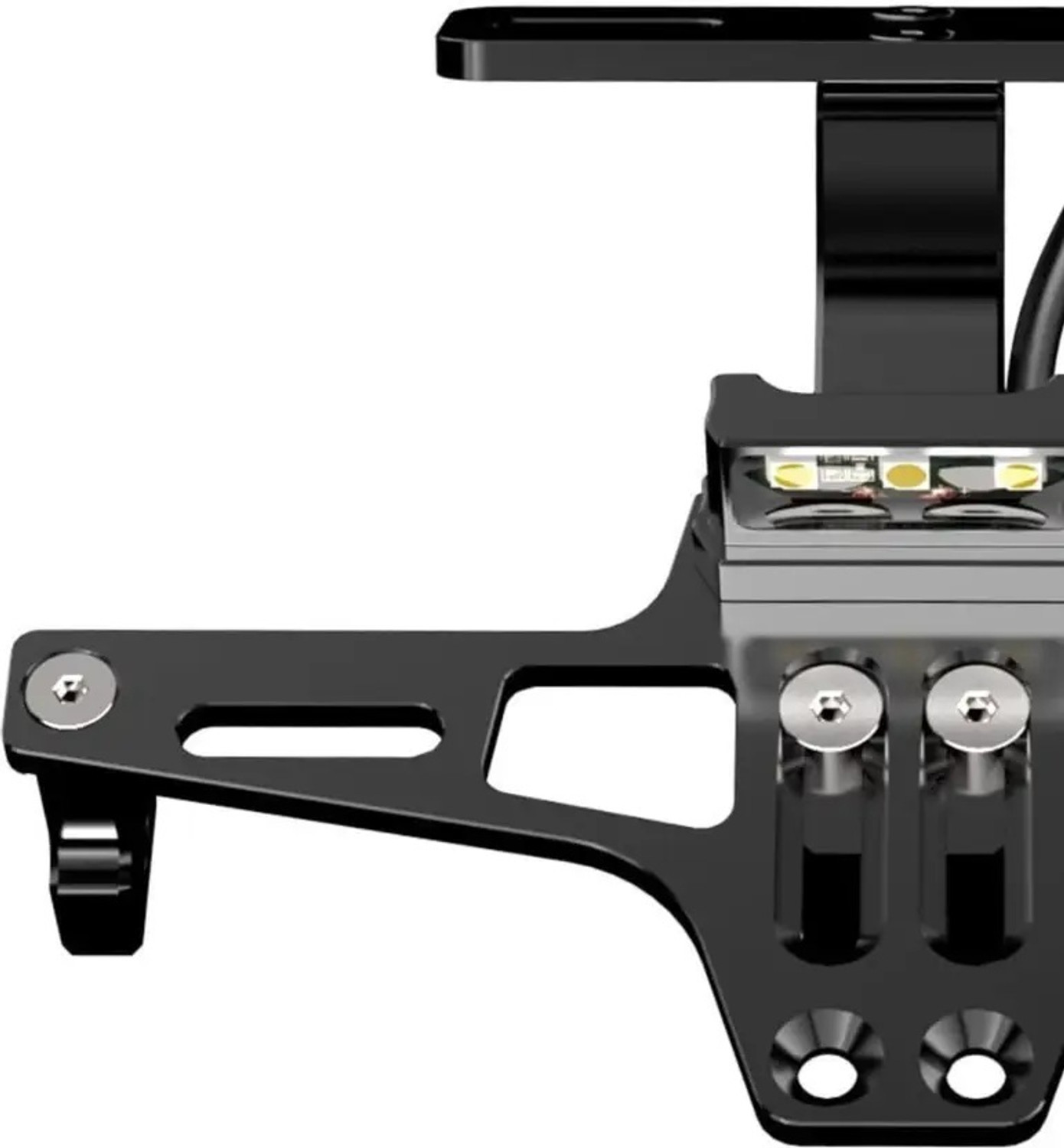Image of ENEMYT CNC Adjustable LED Tail Tidy with Number Plate Holder with LED for Yamaha R15 V3 Bike Number Plate