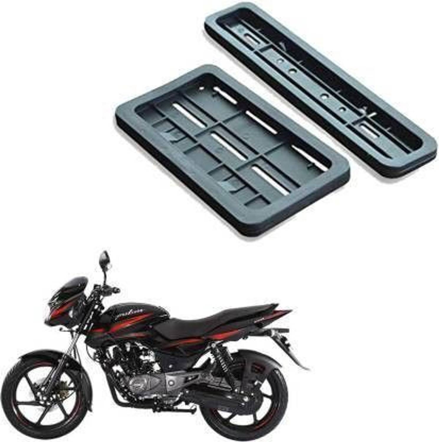 autoformonix Bike Number Plate Frame (Standard Size for All Bikes) (Front & Back) for pulsar 150 Bike Number Plate