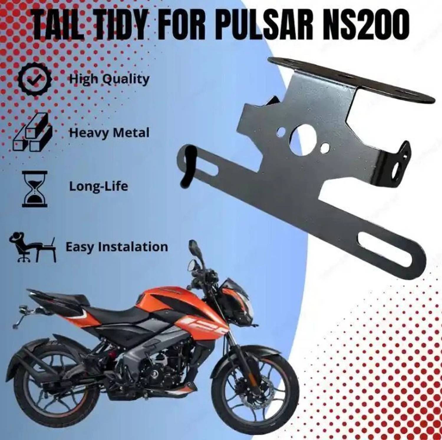 Allowing Stylish Tail Tidy for NS 200 Fendor Eliminator Bike Number Plate
