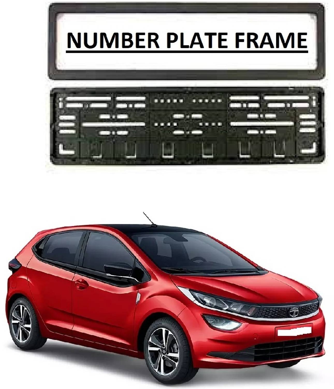 AutooNation Car Number Plate Protect Frame Cover (set of 2) Suitable For Tata Altroz Car Number Plate