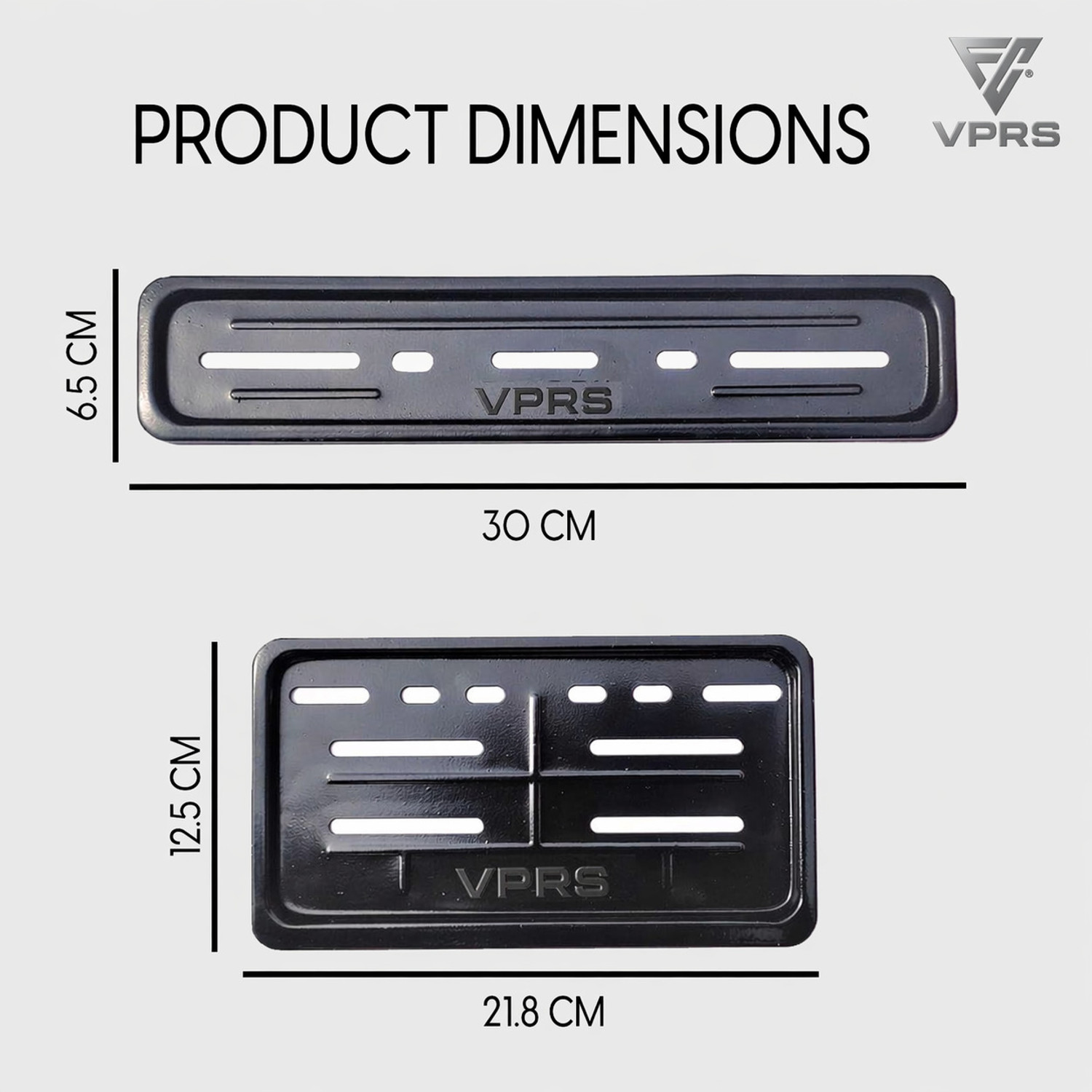 Image of VPRS Metal Number Plate Frame(Set Of 2 FRONT & REAR) (Black) Bike, Car Number Plate