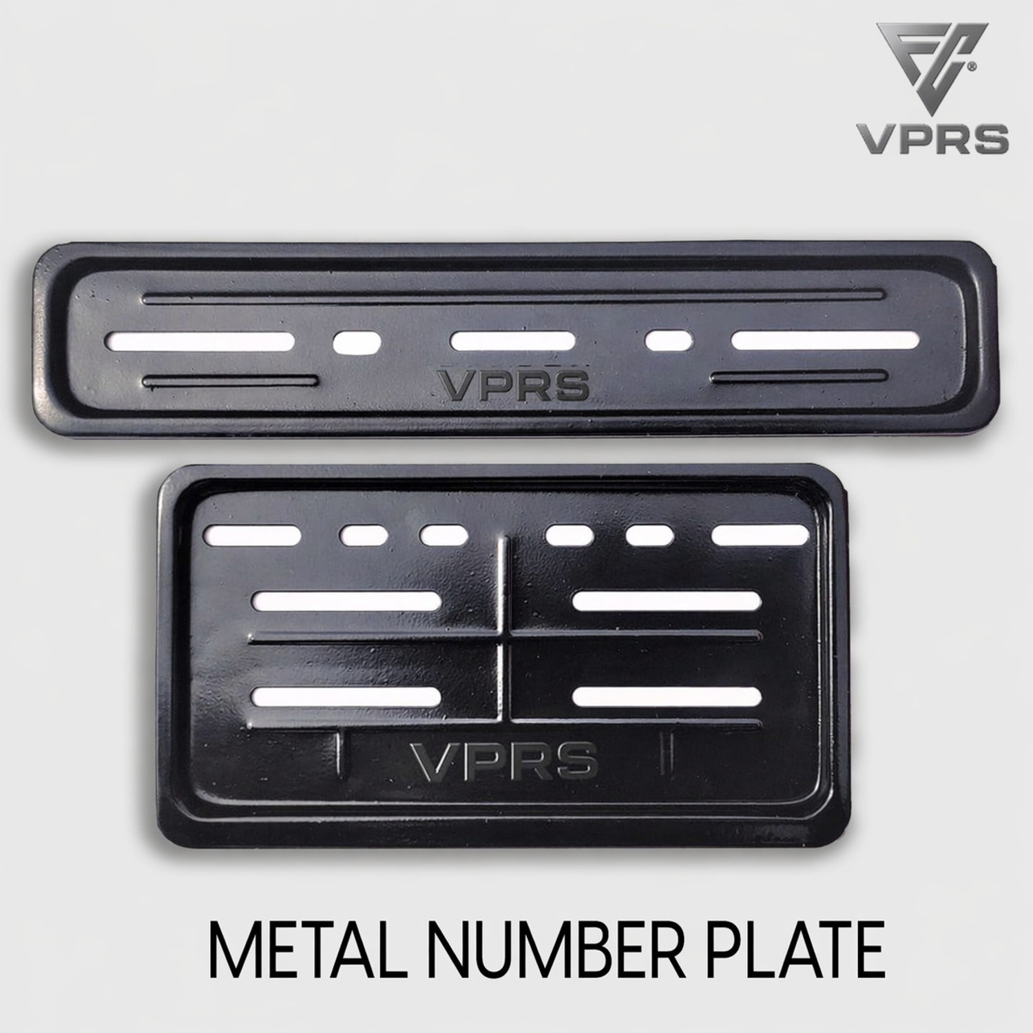 Image of VPRS Metal Number Plate Frame(Set Of 2 FRONT & REAR) (Black) Bike, Car Number Plate