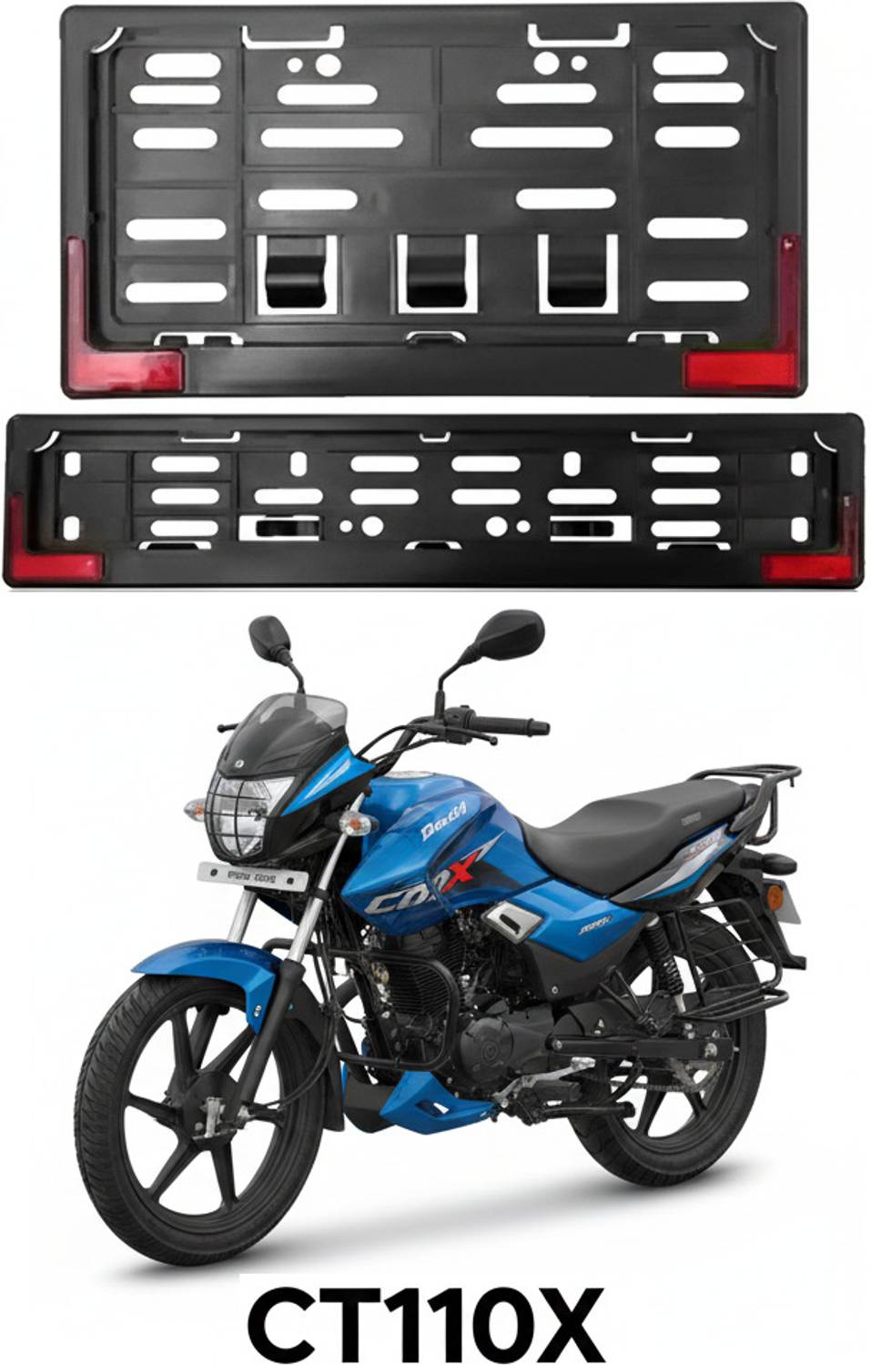spaziogold BAJAJ CT 110X Bike Number Plate Frame cover with