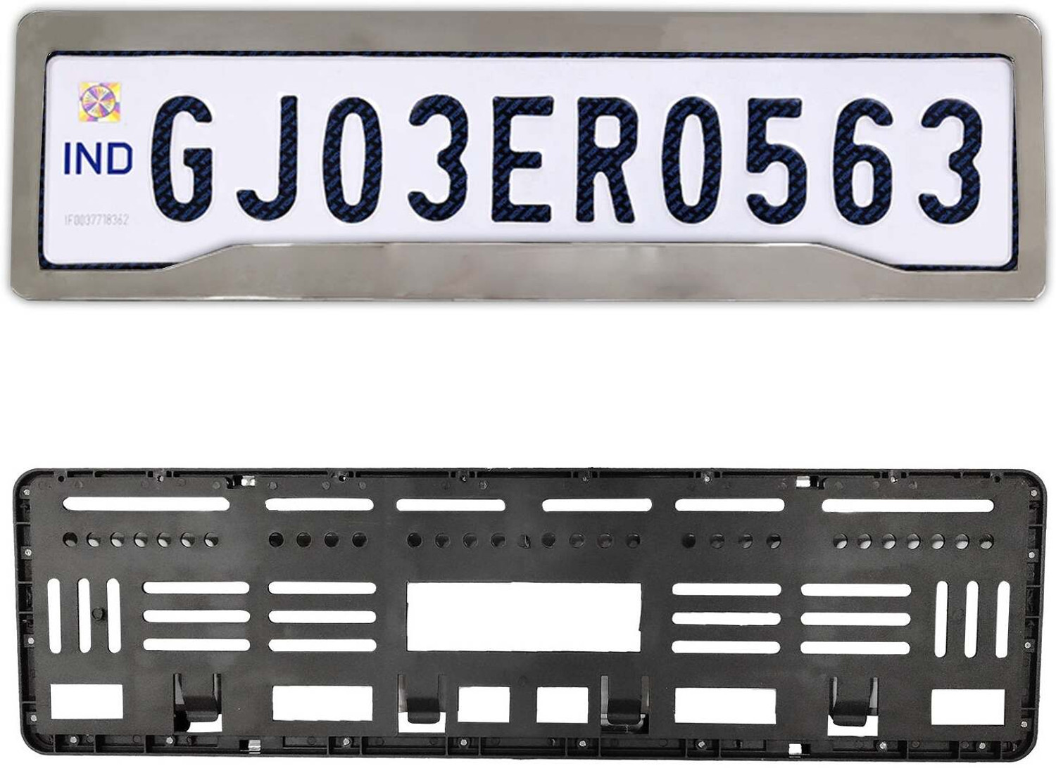 Image of Kingsway Car Registration Number Plate Frame Holder Chrome kkmchnpf00337 Car Number Plate