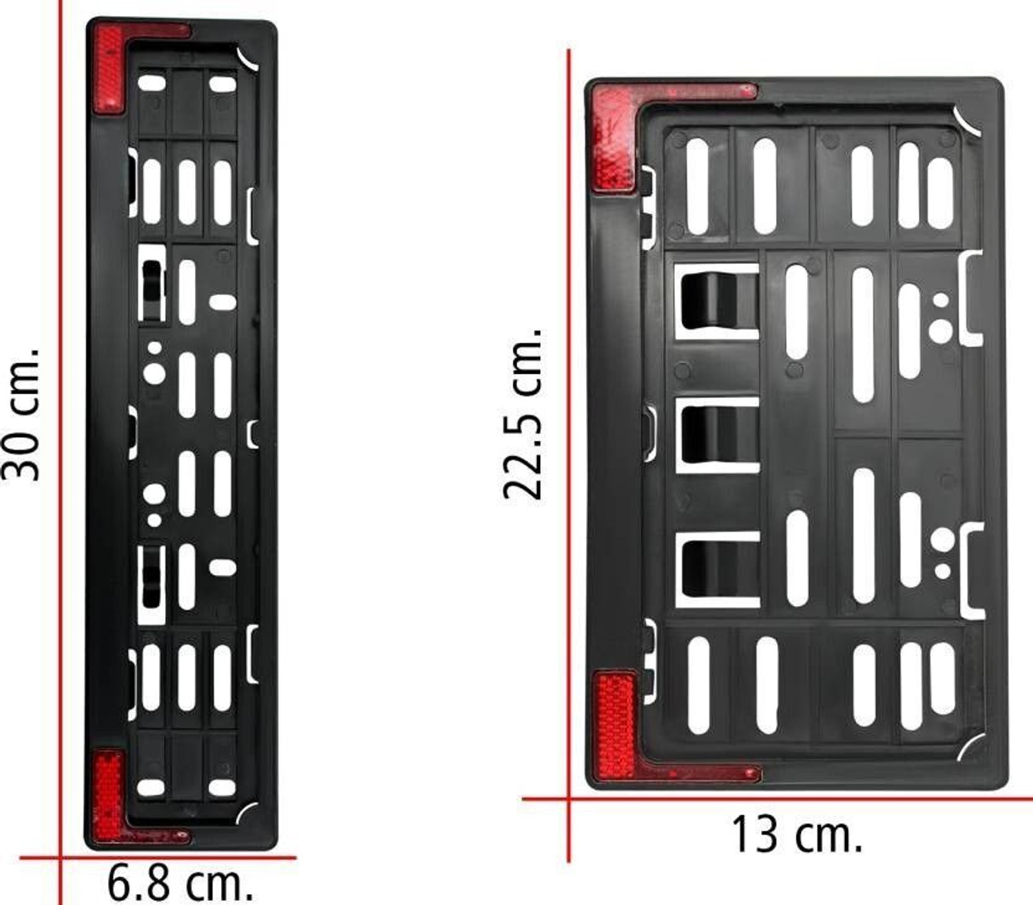 Image of spaziogold Bike Number Plate Frame Reflector(Standard Size for All Bikes) (Front & Back)# Bike Number Plate