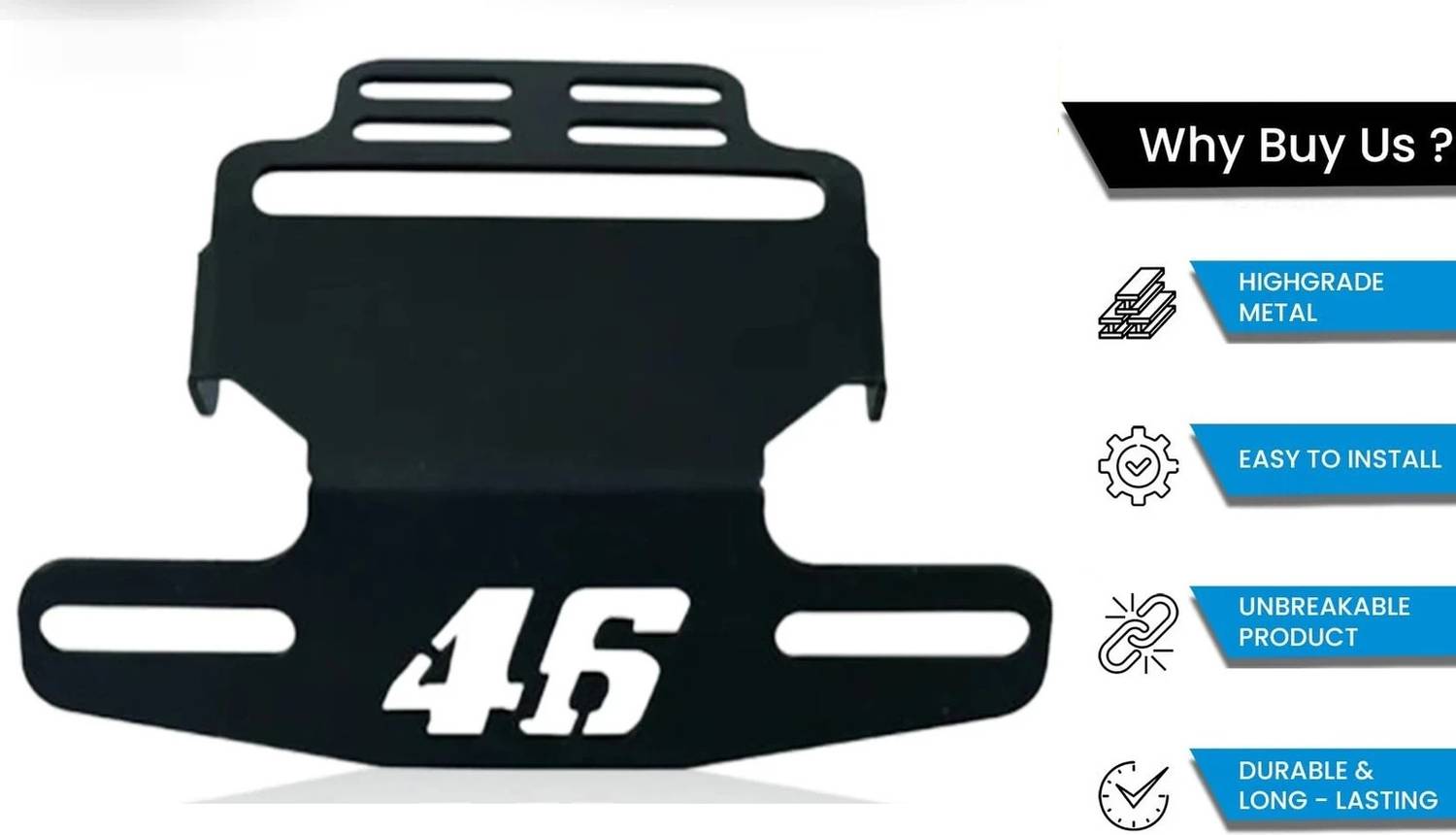 Allowing Good Material 46 Tail Tidy License Number Plate Holder for All Bikes Bike Number Plate