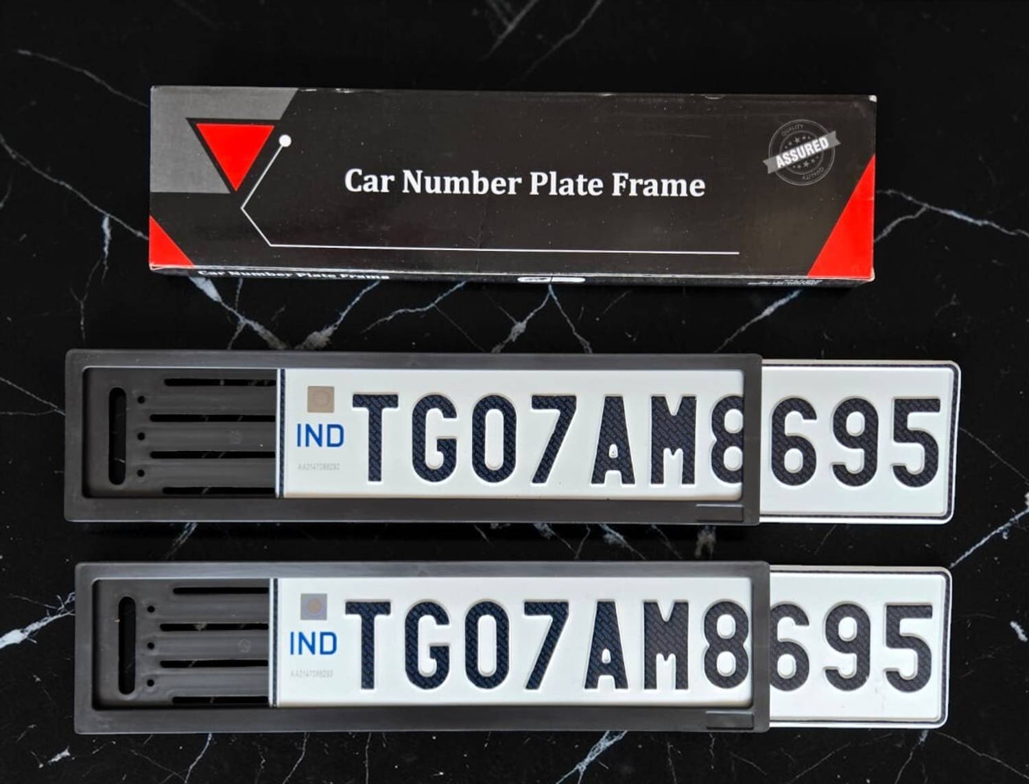 Cherish Mart Car Number Plate Frame with Sliding Mechanism