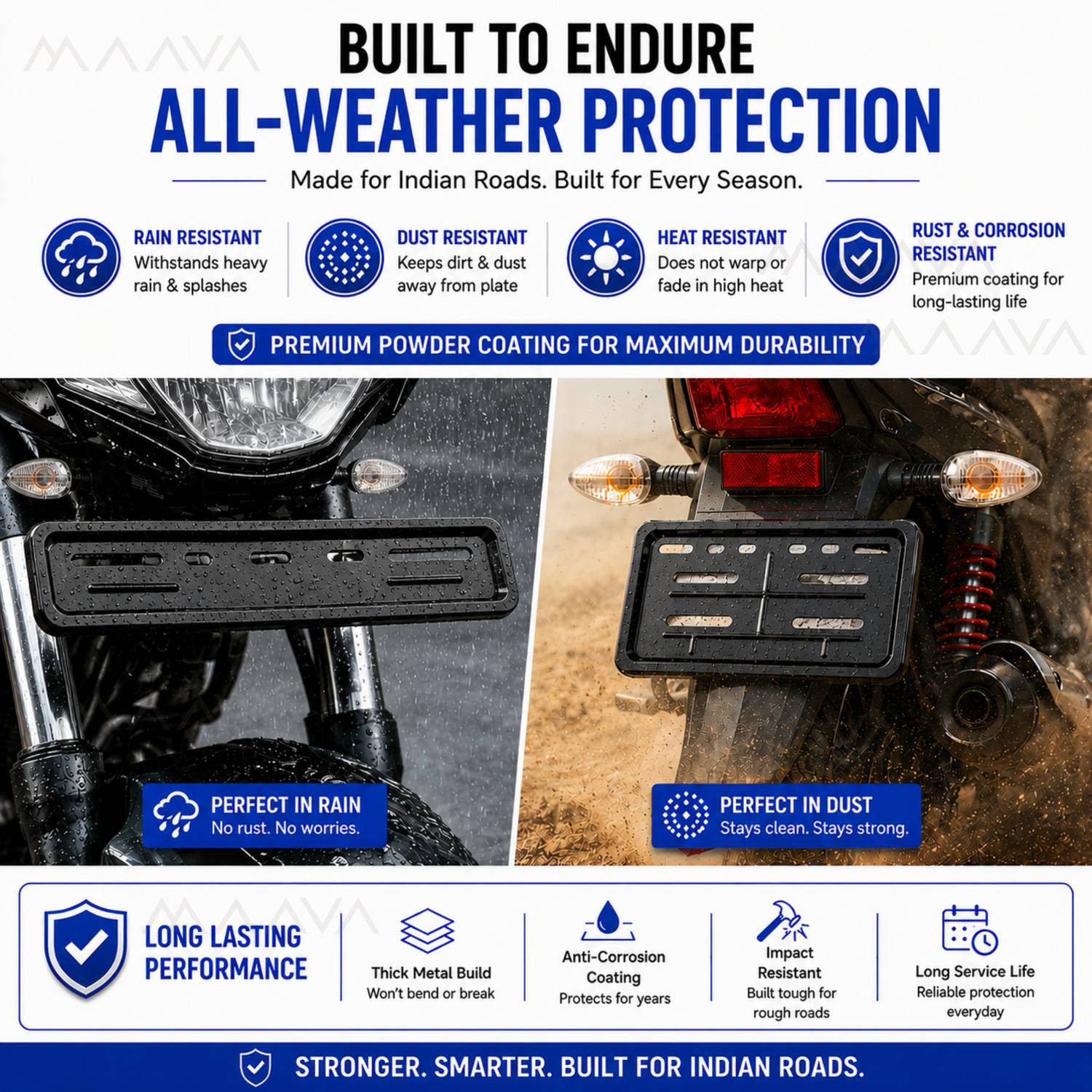 MAAVA Bike Number Plate Frame - Image 4