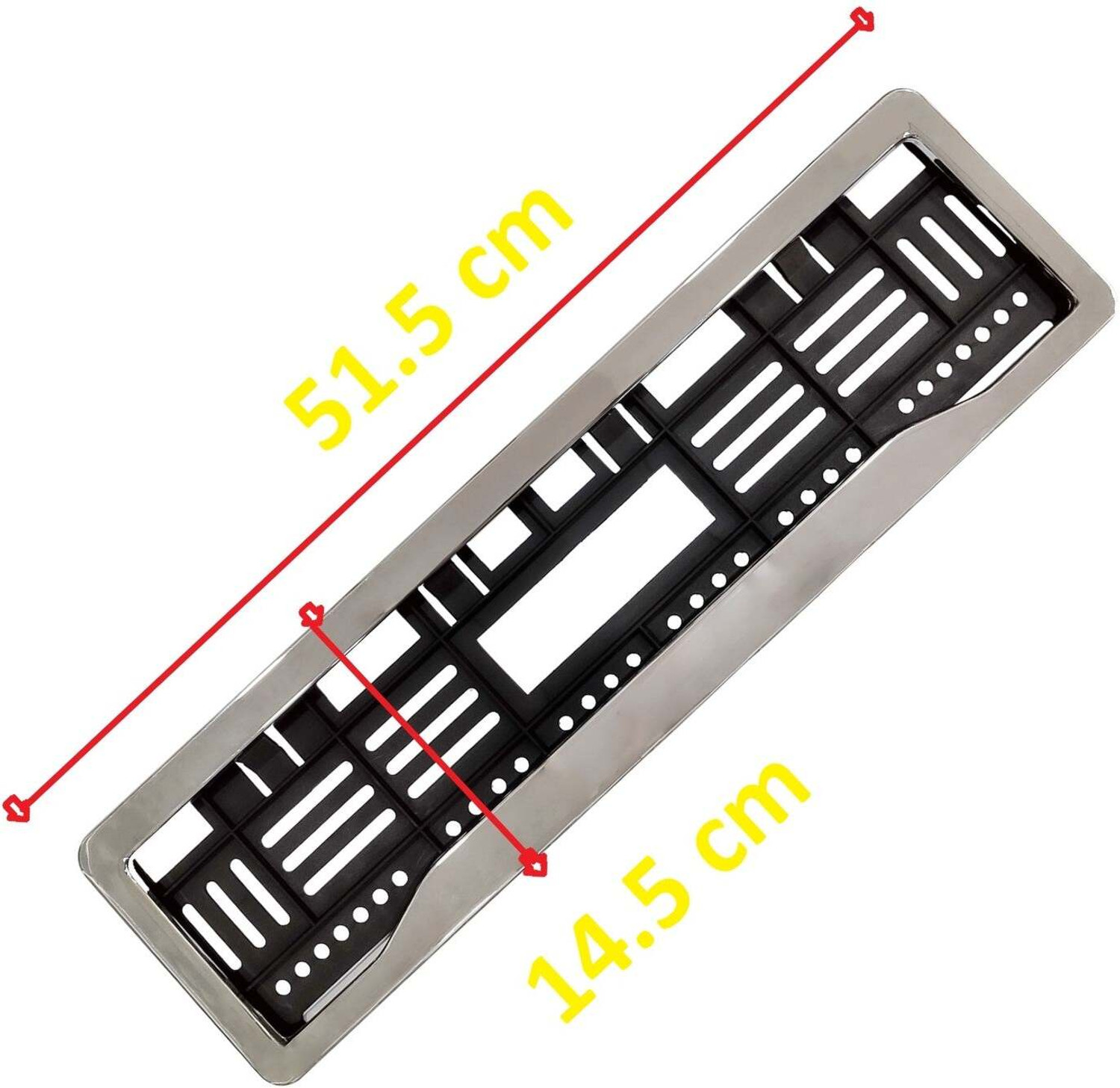 Image of Kingsway Car Registration Number Plate Frame Holder Chrome kkmchnpf00337 Car Number Plate