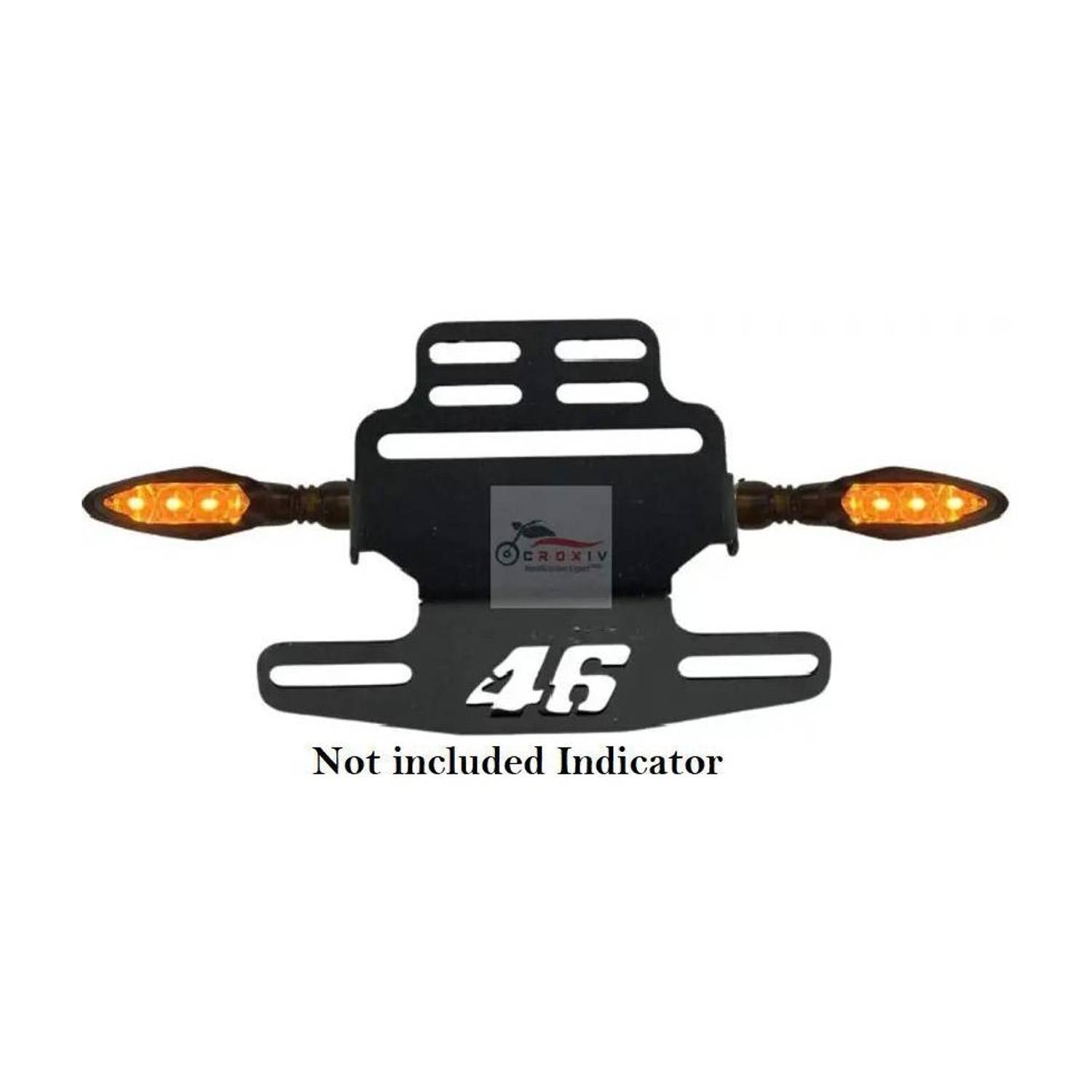 Aambe Traders Motorcycle CNC Number Plate 46 Frame Holder Tail Tidy SMX-07 Bike Number Plate