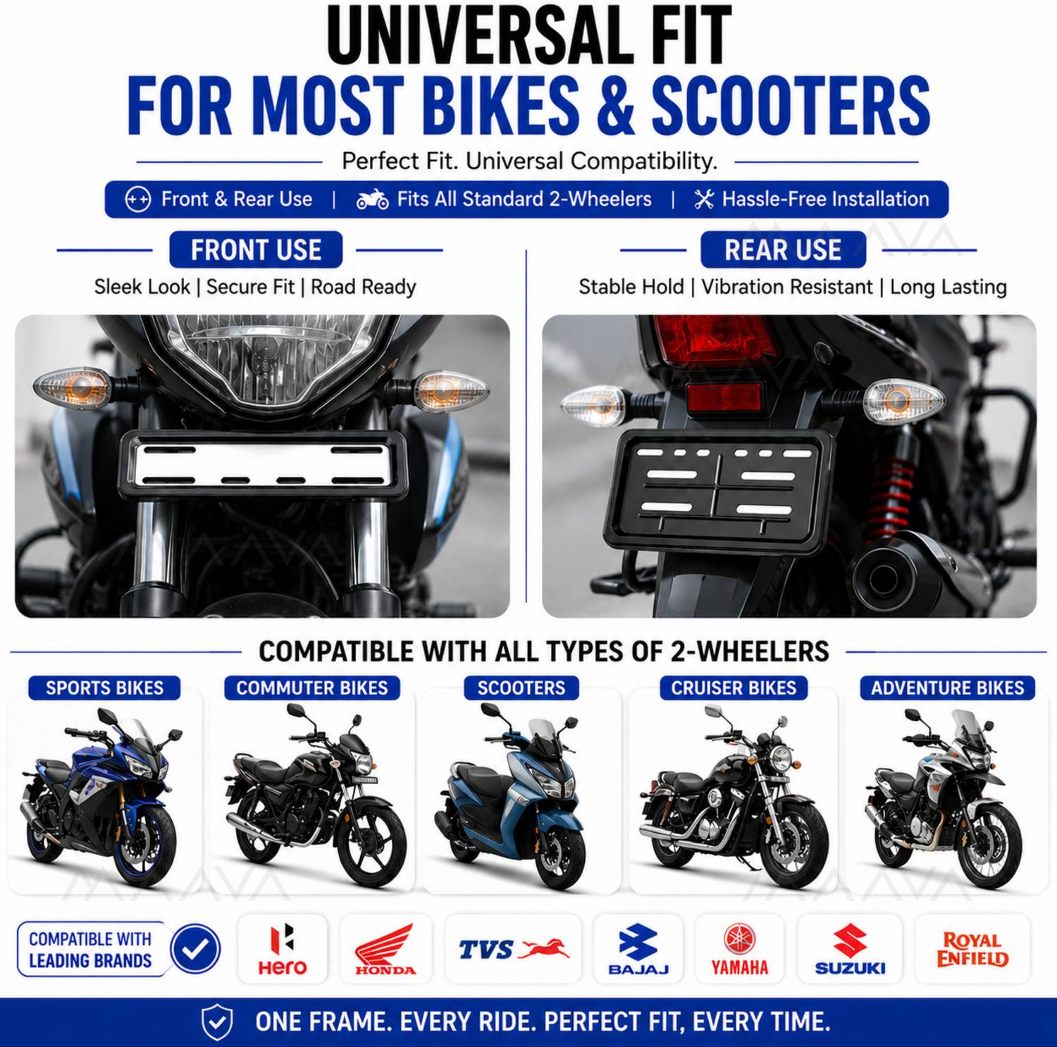 MAAVA Bike Number Plate Frame - Image 3