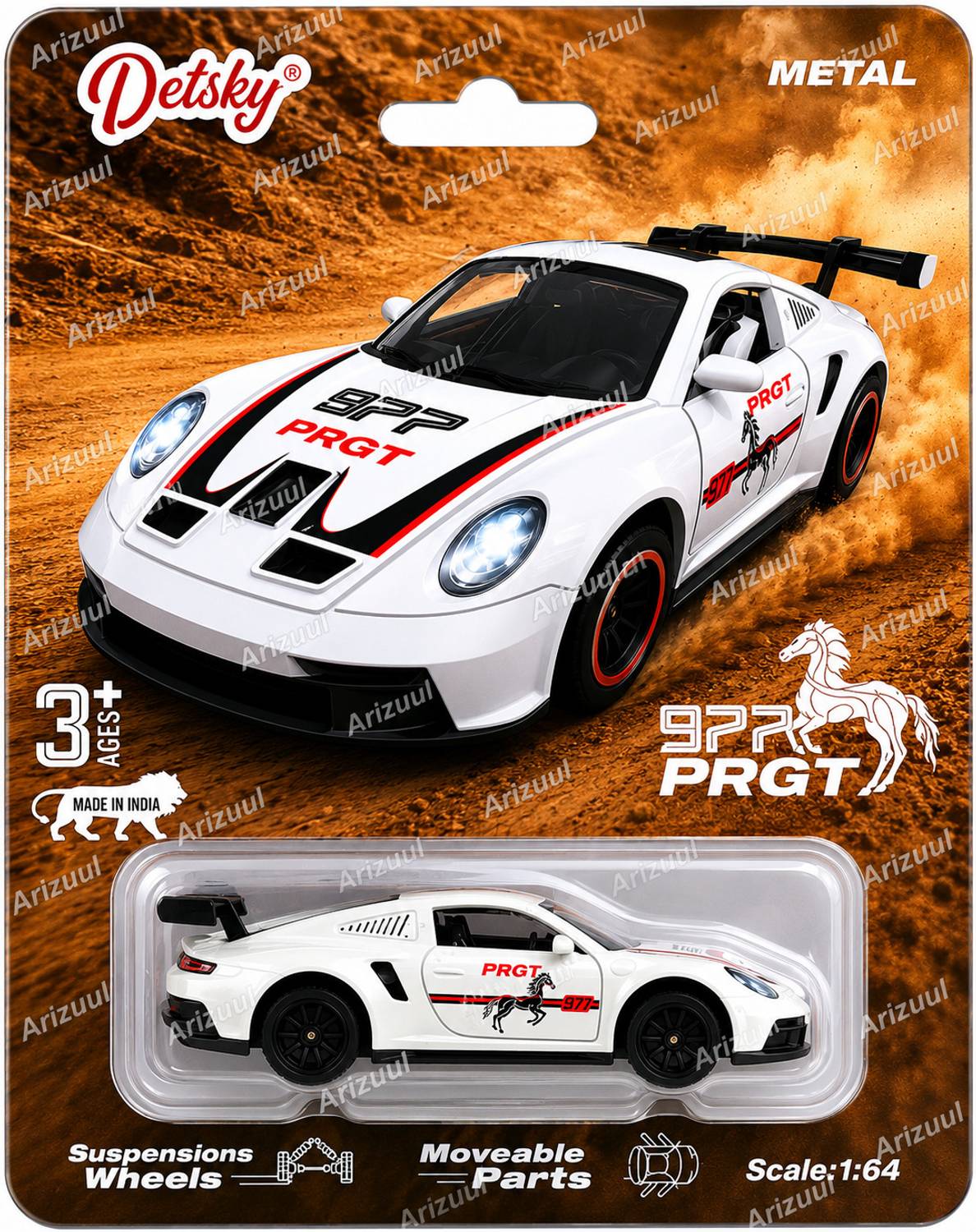 Arizuul 1:64 Mini Porsche 911 GT3 RS - Image 1