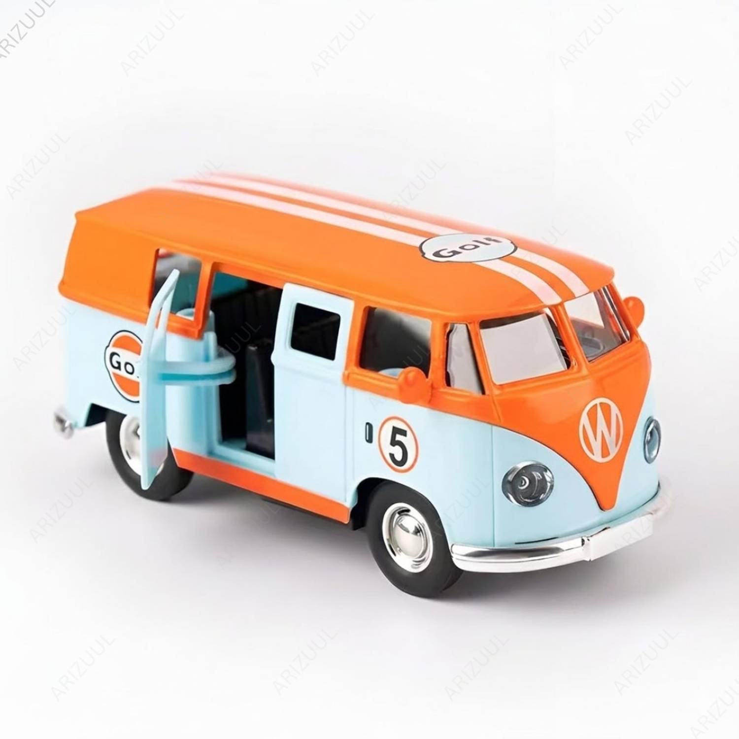 Arizuul 1:36 Volkswagen T1 Vintage Van Toy Car Diecast with Pull Back Volkswagen Bus Toy