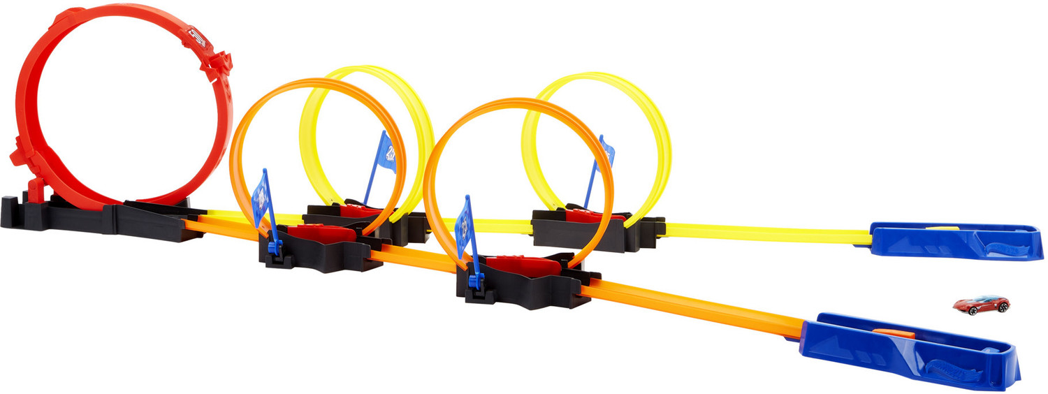 Image of HOT WHEELS Multi-Loop Race Off Playset, With 1 Car, Gift for Kids 4 to 10