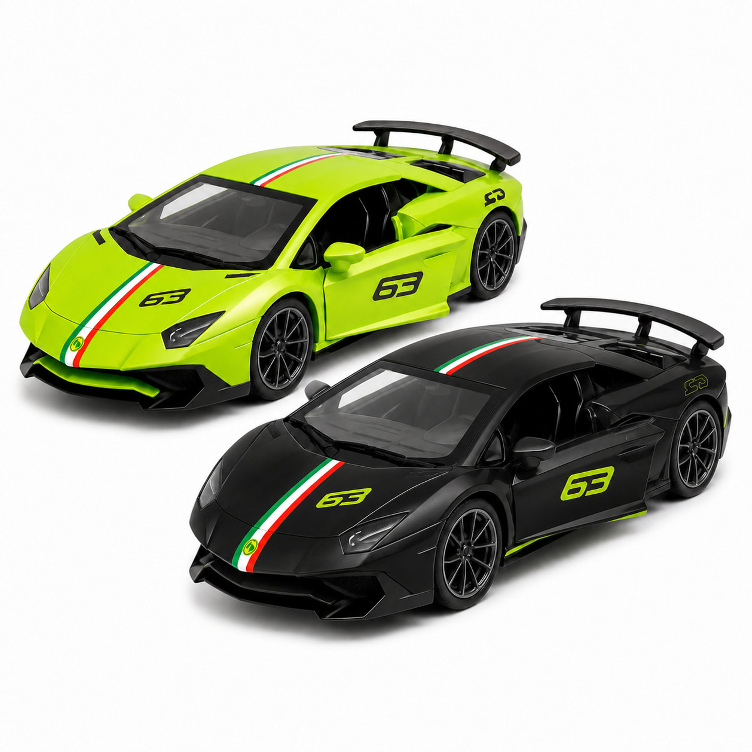 Image of KHASALA BROTHERS lamborghinii Metal Body Openable Doors Bonnet Boot Pull Back Action Kids Diecast (Multicolor, Pack of: 1)