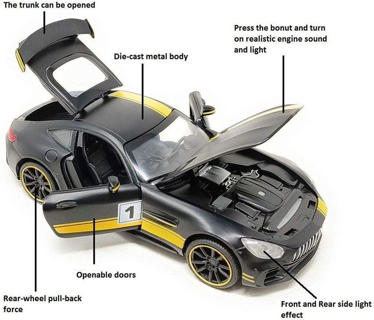 Image of SKBD 1:32 Die-cast Metal Model Car AMG-Toy Car-SKB14